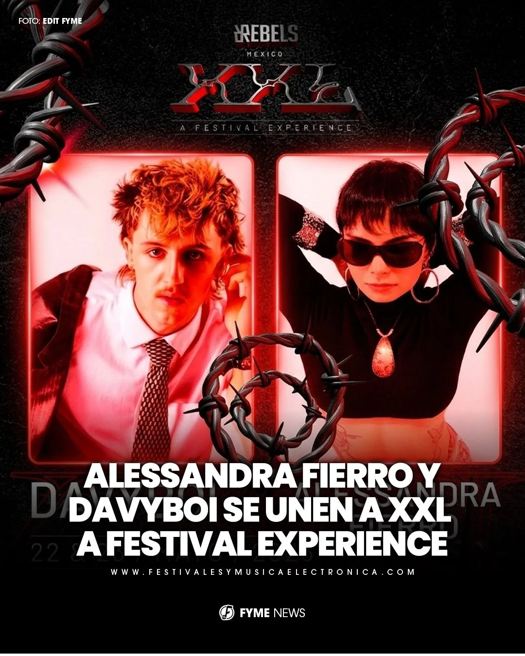 @rebelsevents_mx anuncia a dos integrantes m&aacute;s de XXL A FESTIVAL EXPERIENCE❤️&zwj;🔥😎

@alessandrafierromsc originaria de Morelia, Michoac&aacute;n, que se ha consolidado como una de las figuras emergentes m&aacute;s importantes de la escena 