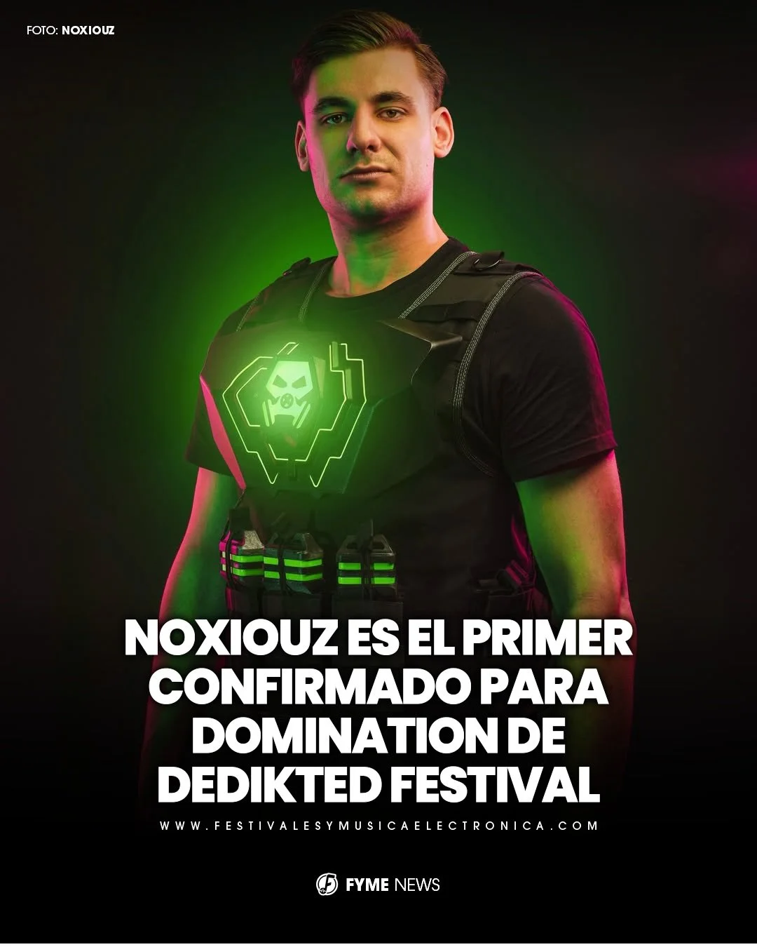 Ya tenemos primer confirmado para la colaboraci&oacute;n de @dedikted.festival x @bkjnevents que se llevar&aacute; a cabo el 30 de mayo en la CDMX🇲🇽🔥

@noxiouzmusic estar&aacute; presente en DOMINATION  donde nos dar&aacute; un set con un estilo m
