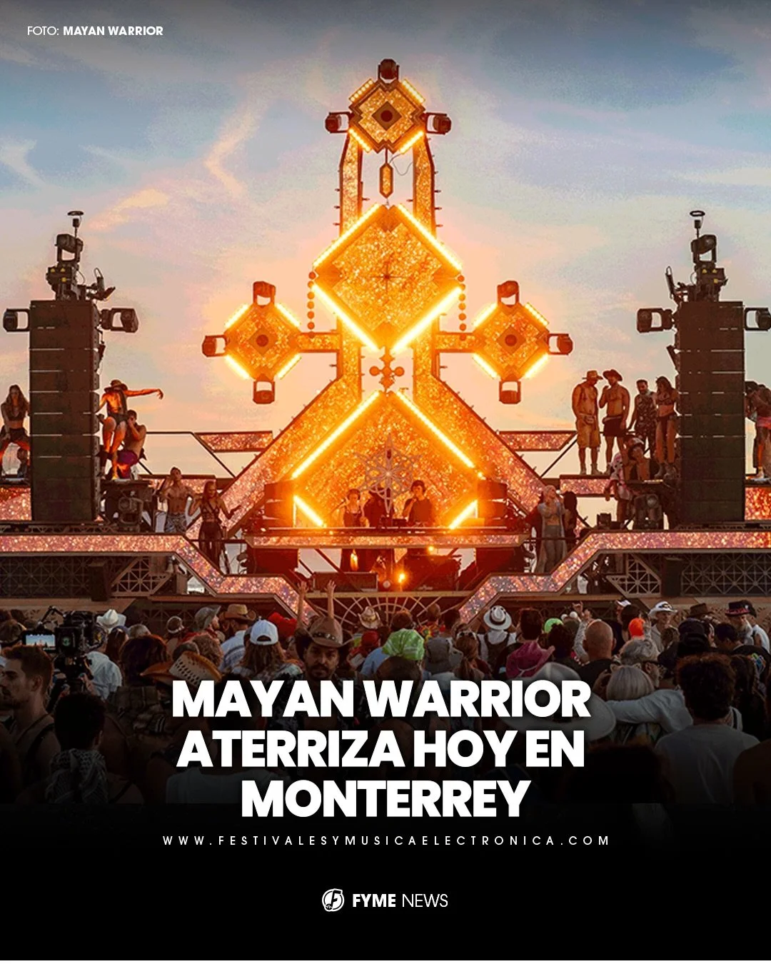 Lleg&oacute; el d&iacute;a, hoy llega @_mayanwarrior_ por parte de @odiseapresenta en Monterrey 🇲🇽✨

Contar&aacute; con su famoso &ldquo;Full Art Car&rdquo; llamado Galaxyer y promete una experiencia inmersiva que fusiona m&uacute;sica electr&oacut