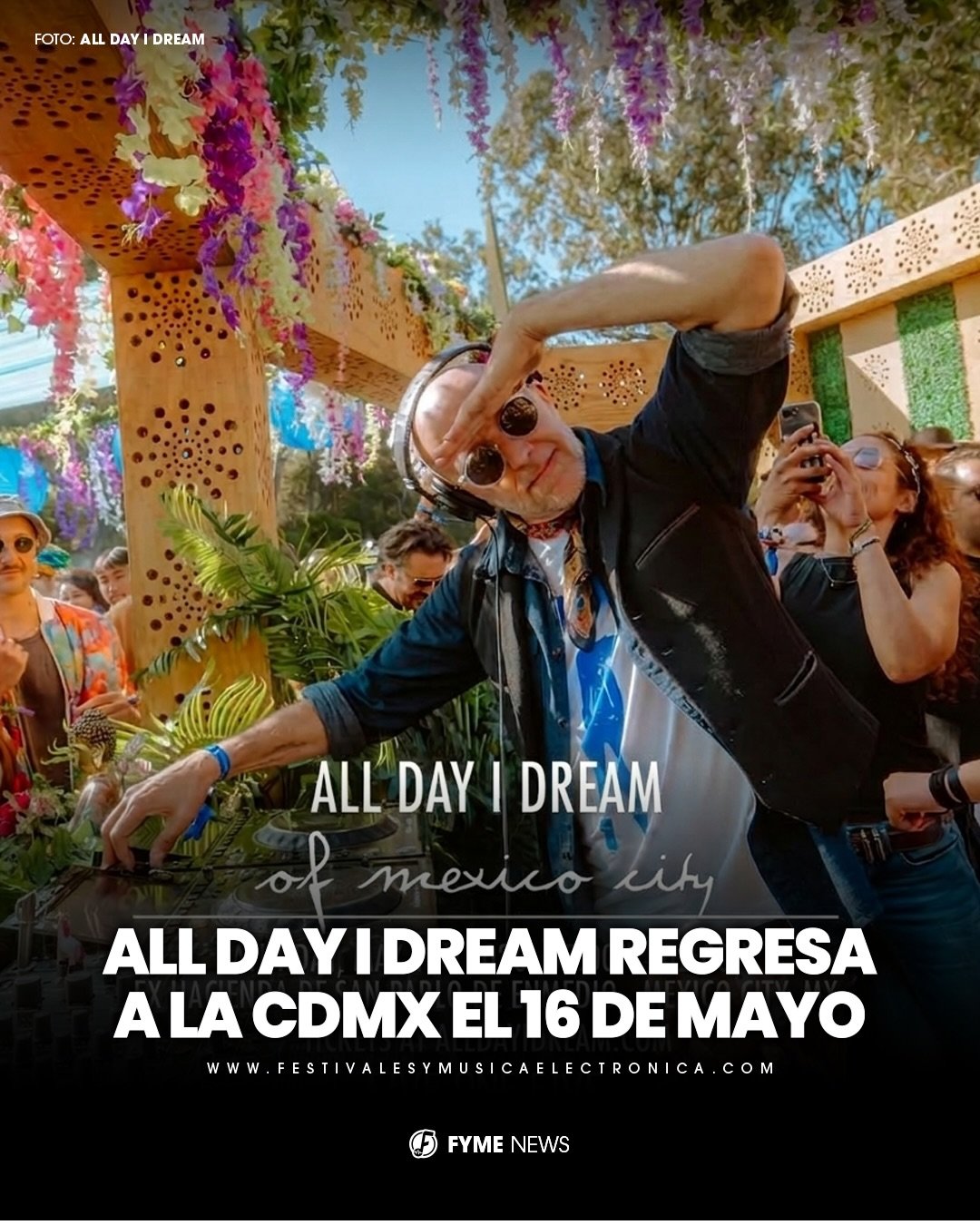La tercera temporada de @alldayidream aterriza de nueva cuenta con su creador Lee Burridge y la m&aacute;s alta confecci&oacute;n de m&uacute;sica house profunda y progresiva.

Proximo s&aacute;bado 16 de Mayo en Ex Hacienda de San Pablo de Enmedio! 