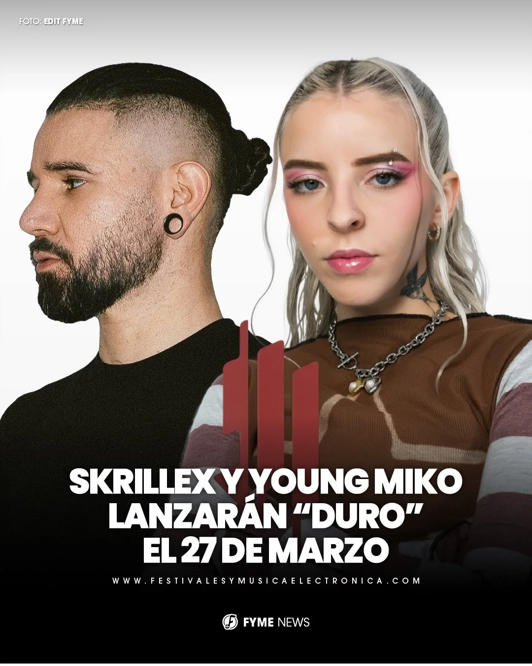 Skrillex y Young Miko unir&aacute;n fuerzas en &ldquo;DURO&rdquo; 🔥, su nueva colaboraci&oacute;n que se estrenar&aacute; el 27 de marzo 📅. El lanzamiento marca un cruce entre la electr&oacute;nica ⚡ y el urbano 🎧, generando alta expectativa entre