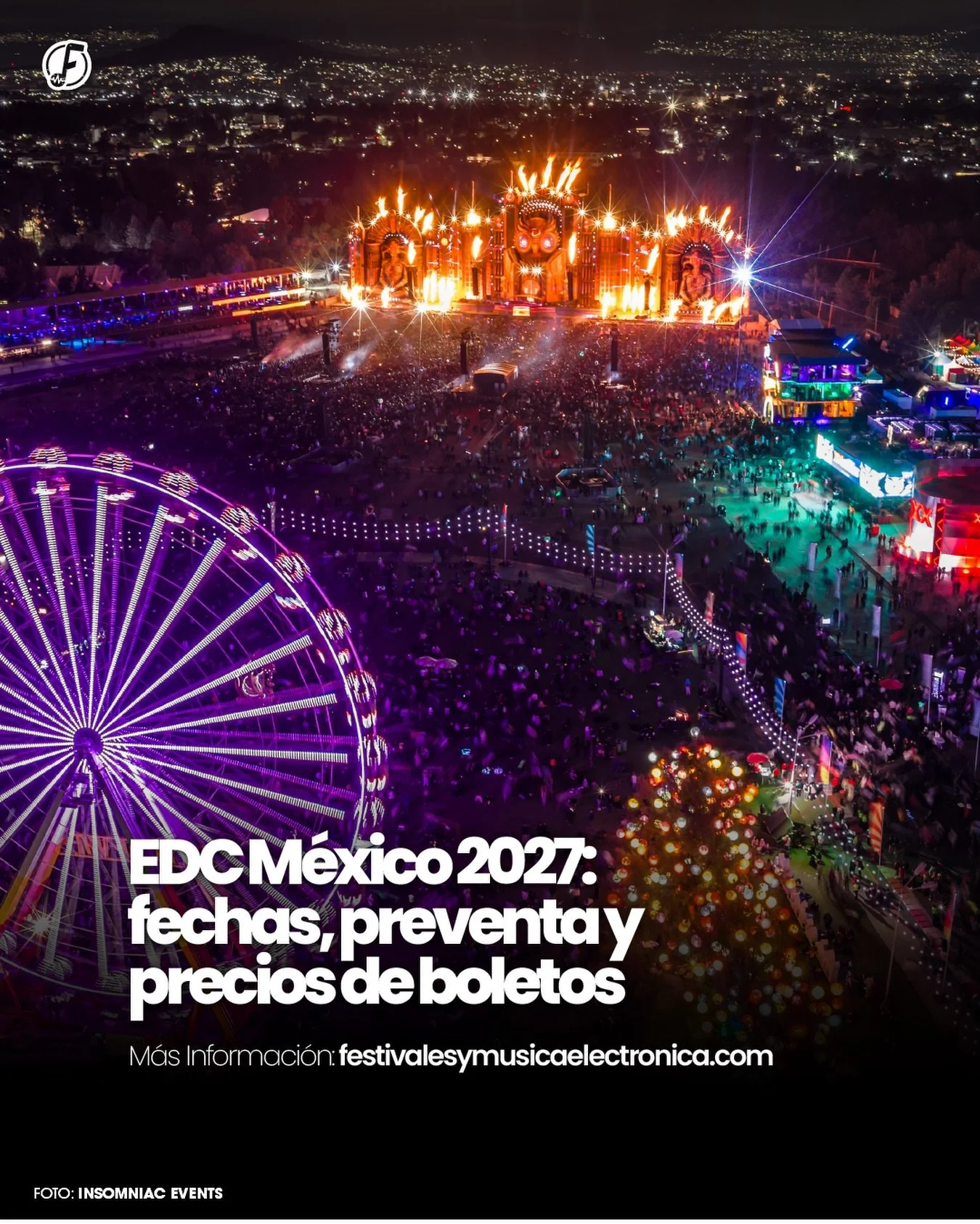 🔥 &iexcl;OFICIAL! @EDC_Mexico 2027 ya tiene fechas y precios 🎶✨

El Electric Daisy Carnival Mexico regresa del 19 al 21 de febrero de 2027 al Aut&oacute;dromo Hermanos Rodr&iacute;guez 💥

🎟️ Boletos desde $254 USD / $4,315 MXN (con cargos incluid