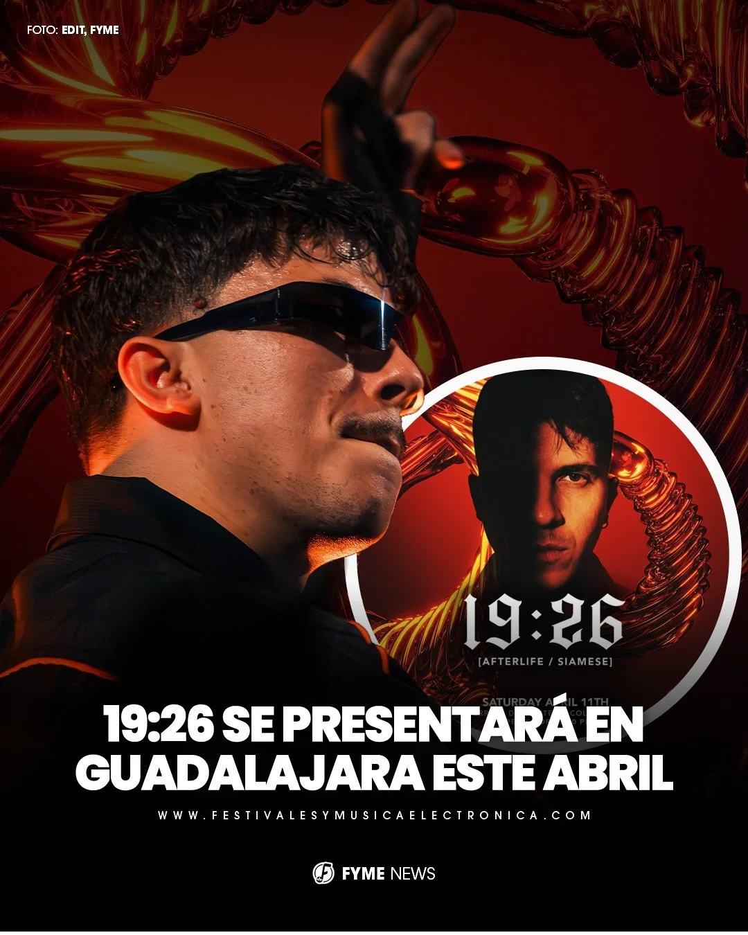 El sonido de Afterlife aterriza en M&eacute;xico. 🇲🇽

El proyecto italiano 19:26 regresa al pa&iacute;s con una fecha especial en Guadalajara, llevando su caracter&iacute;stico techno emocional a Terraza Diamante este 11 de abril.

Con un estilo qu