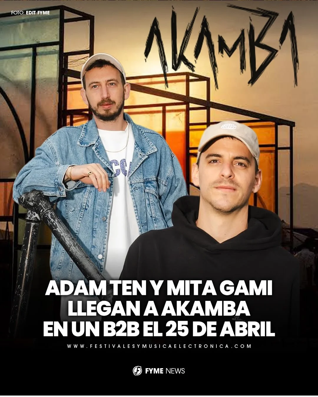 @adamten_ Y @mita_gami llegan a @akambamx 🔥

Despu&eacute;s de su paso por EDC M&eacute;xico este a&ntilde;o, que por cierto gran set, Adam Ten y Mita Gami regresan al pa&iacute;s para presentarse en formato B2B el pr&oacute;ximo 25 de abril en Akam