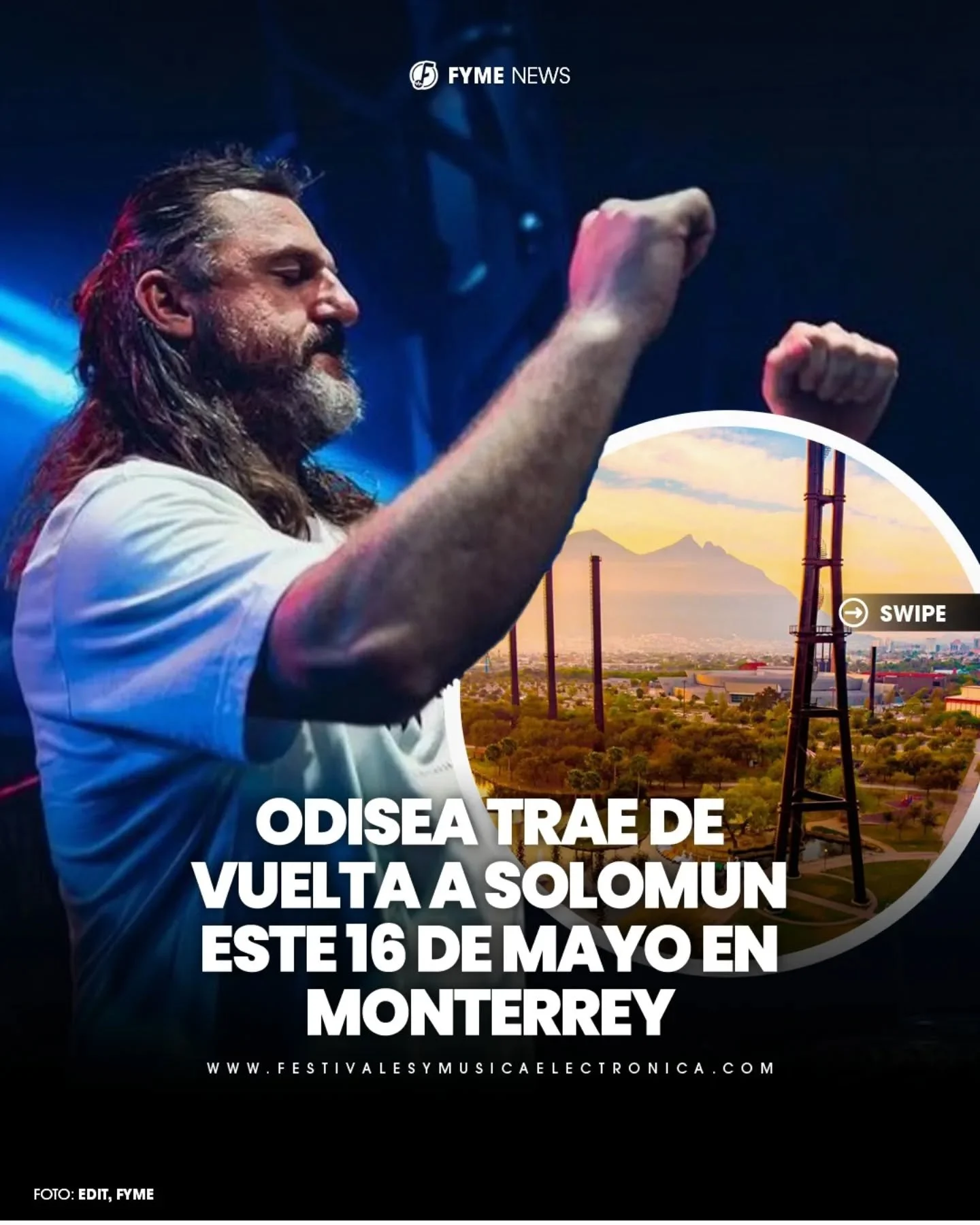 Una de las promotoras de eventos de m&uacute;sica electr&oacute;nica m&aacute;s impresionantes del momento, @odiseapresenta, traen de regreso al tan aclamado rey del after, @solomun. 🌄💥&hearts;️ 

El @parquefundidora recibe al DJ y productor bosnio