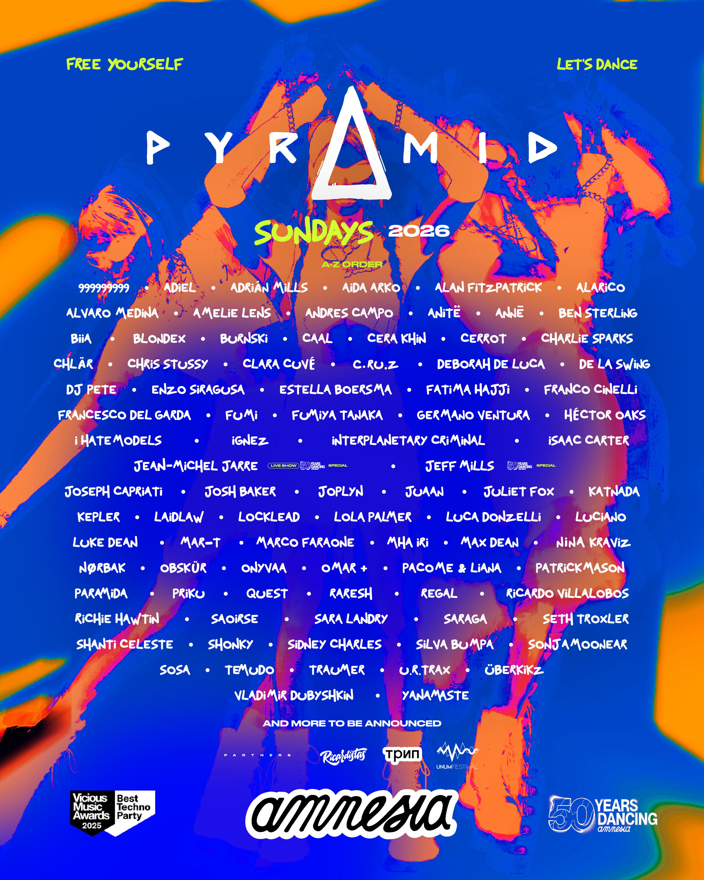 Pyramid Ibiza 2026: line up completo, fechas y la experiencia techno más icónica del verano