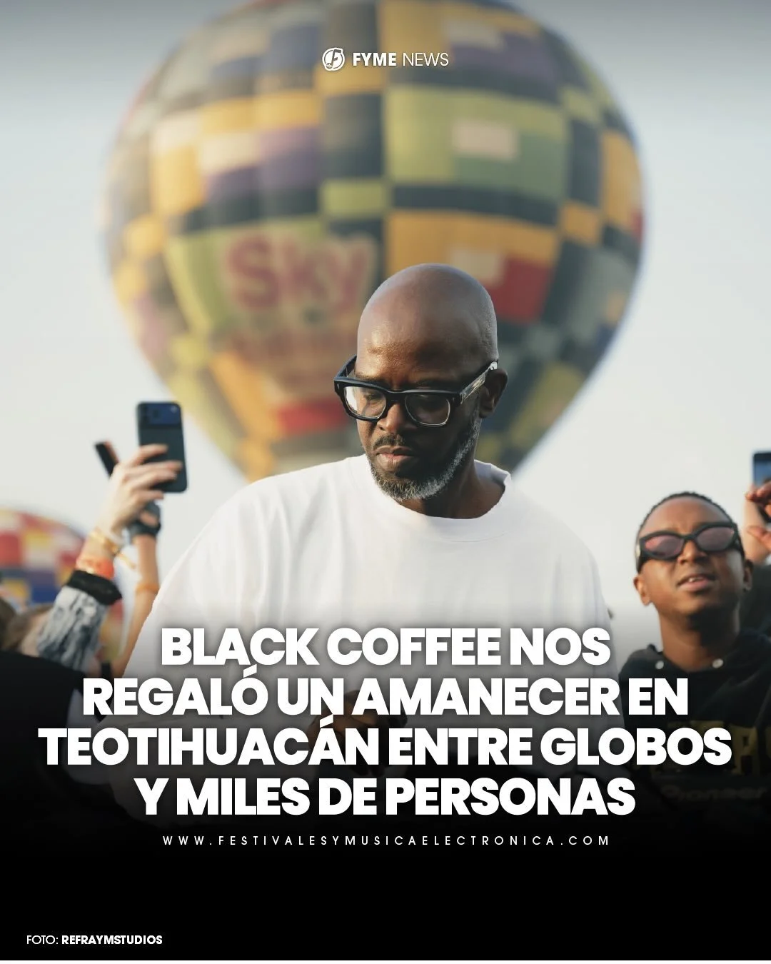 Black Coffee nos regal&oacute; un amanecer en Teotihuac&aacute;n 🌄

entre globos aerost&aacute;ticos 🎈, miles de personas y un show de drones que ilumin&oacute; el cielo ✨🚁

un momento donde la m&uacute;sica, la historia y el cielo se alinearon po