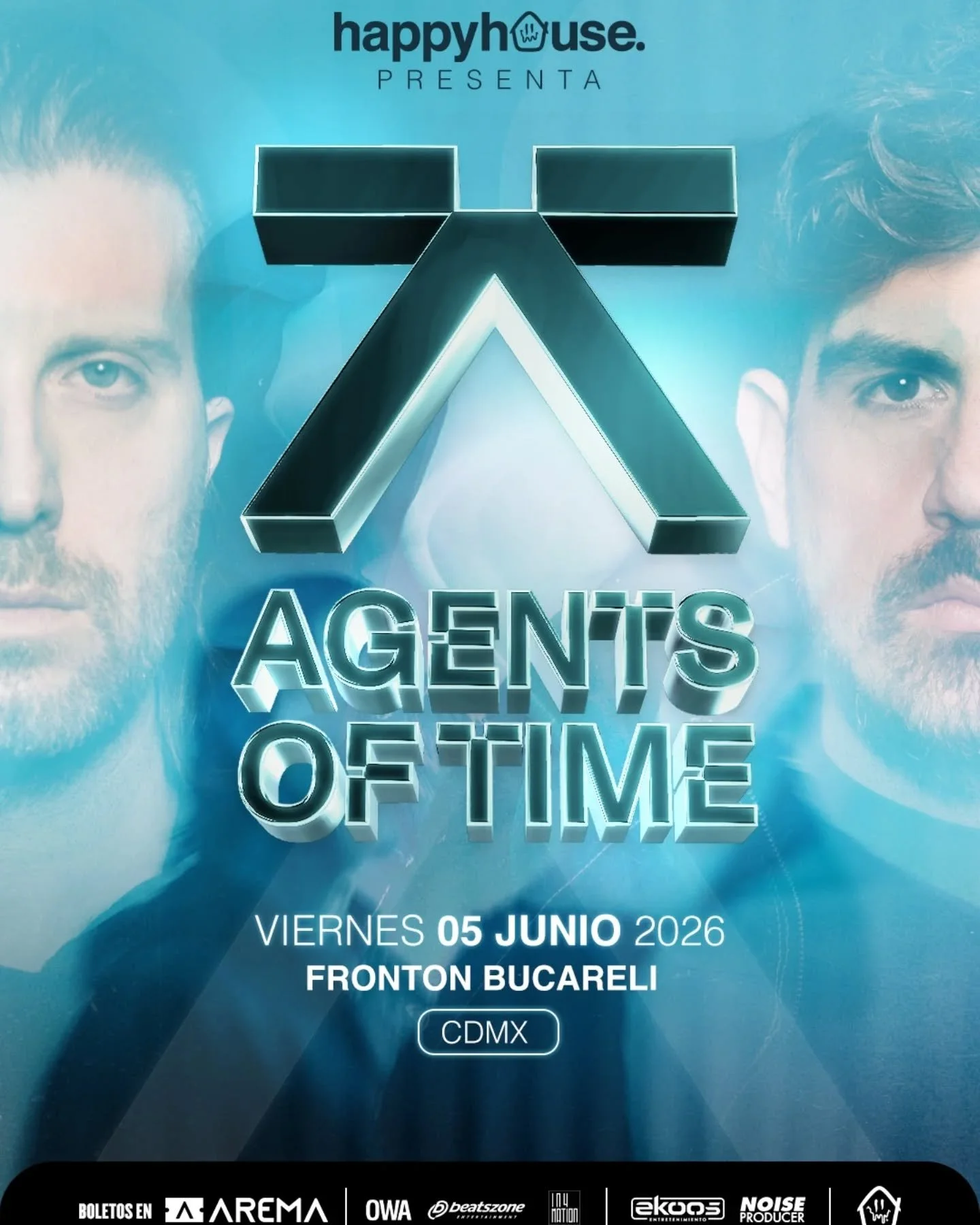 @agentsoftime regresan a M&eacute;xico 🇲🇽

El d&uacute;o italiano vuelve a la CDMX este 5 de junio de 2026 para un show especial en el Front&oacute;n Bucareli, presentado por HAPPY HOUSE.

Una noche pensada como una experiencia inmersiva donde el t