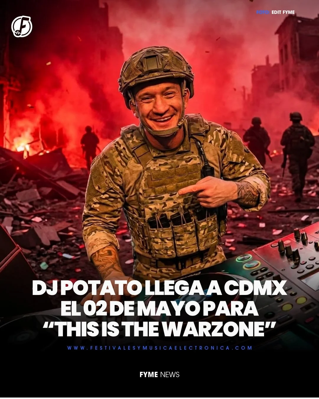 Estamos a nada de que comience la guerra, THIS IS THE WARZONE de @laboratorio_sonoro_radio y @epic_event_mexico llegar&aacute; el 02 de mayo a @azteca_estudios 🇲🇽🔥

@deejaypotato se encargar&aacute; de salvarnos con sus sets de &ldquo;old-school&r
