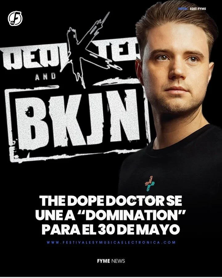 @thedopedoctor_official se une al line up de DOMINATION, un evento de hardcore/uptempo de la colaboraci&oacute;n entre @dedikted.festival y @bkjnevents 😎❤️&zwj;🔥

Regresa uno de los grandes del uptempo- hardcore a nuestro pa&iacute;s este 30 de may