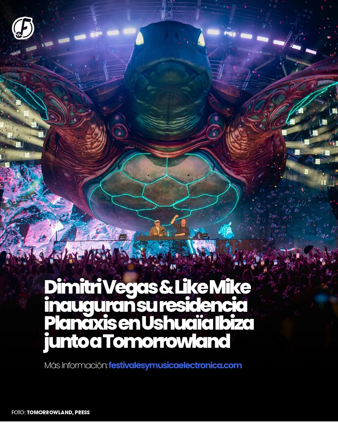 Planaxis aterriz&oacute; en Ibiza anoche y Ushua&iuml;a no volvi&oacute; a ser el mismo.🐢🌊

Dimitri Vegas &amp; Like Mike abrieron su novena temporada consecutiva en el venue m&aacute;s ic&oacute;nico de la isla con la producci&oacute;n m&aacute;s 