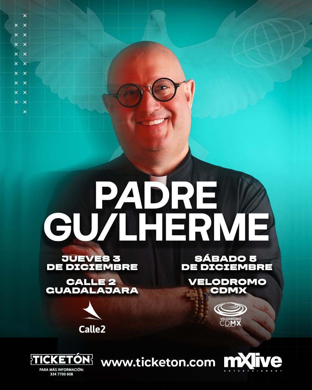 El fenómeno internacional, Padre Guilherme anuncia gira por México con dos fechas históricas