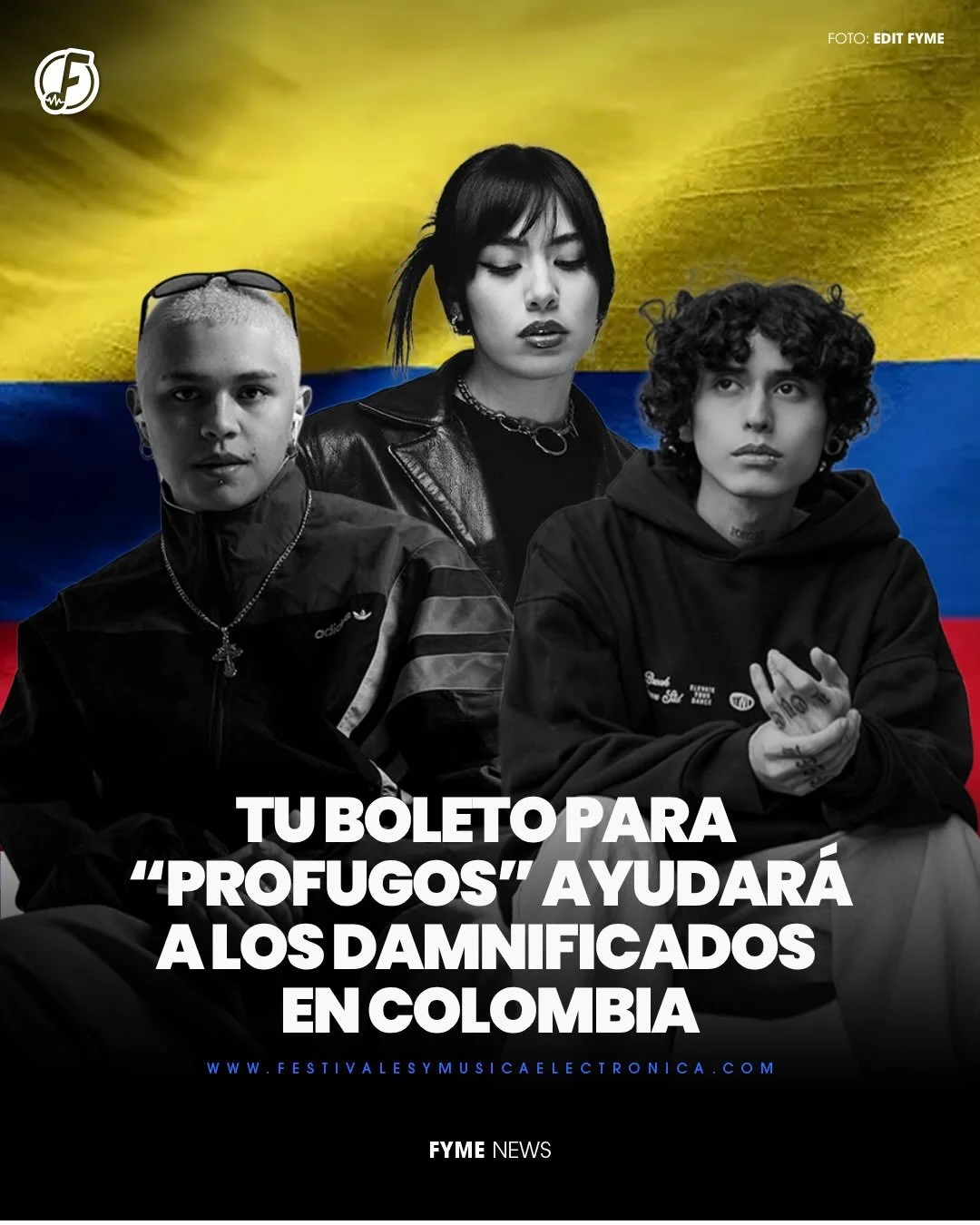 TODOS POR COLOMBIA 🇨🇴 

Ahora tu boleto para Pr&oacute;fugos tambi&eacute;n servir&aacute; para ayudar a Colombia tras el terremoto el 11 de agosto, @rebelsevents_mx y @wearelooloo anuncian que las utilidades del evento ser&aacute;n donadas a la @c