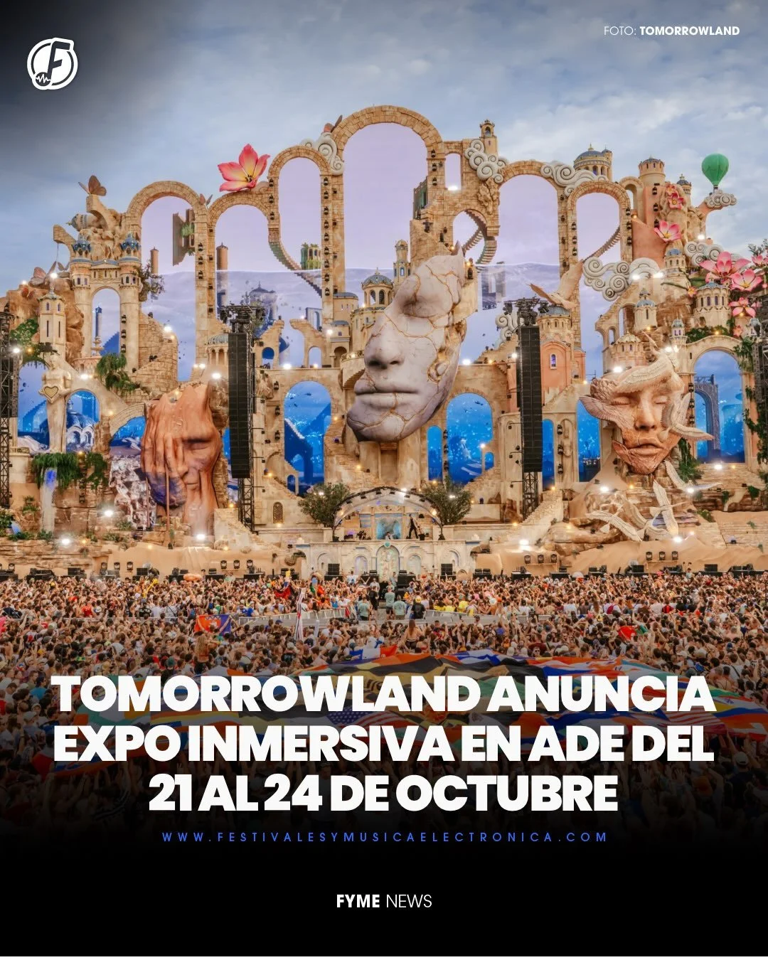 Experimenta el mundo de @tomorrowland como nunca antes en
ADE 2026. 🦋

Entra en una Expo inmersiva que muestra las historias, la creatividad y las conexiones que unen a Tomorrowland en todo el mundo; descubre las colecciones m&aacute;s nuevas y los 