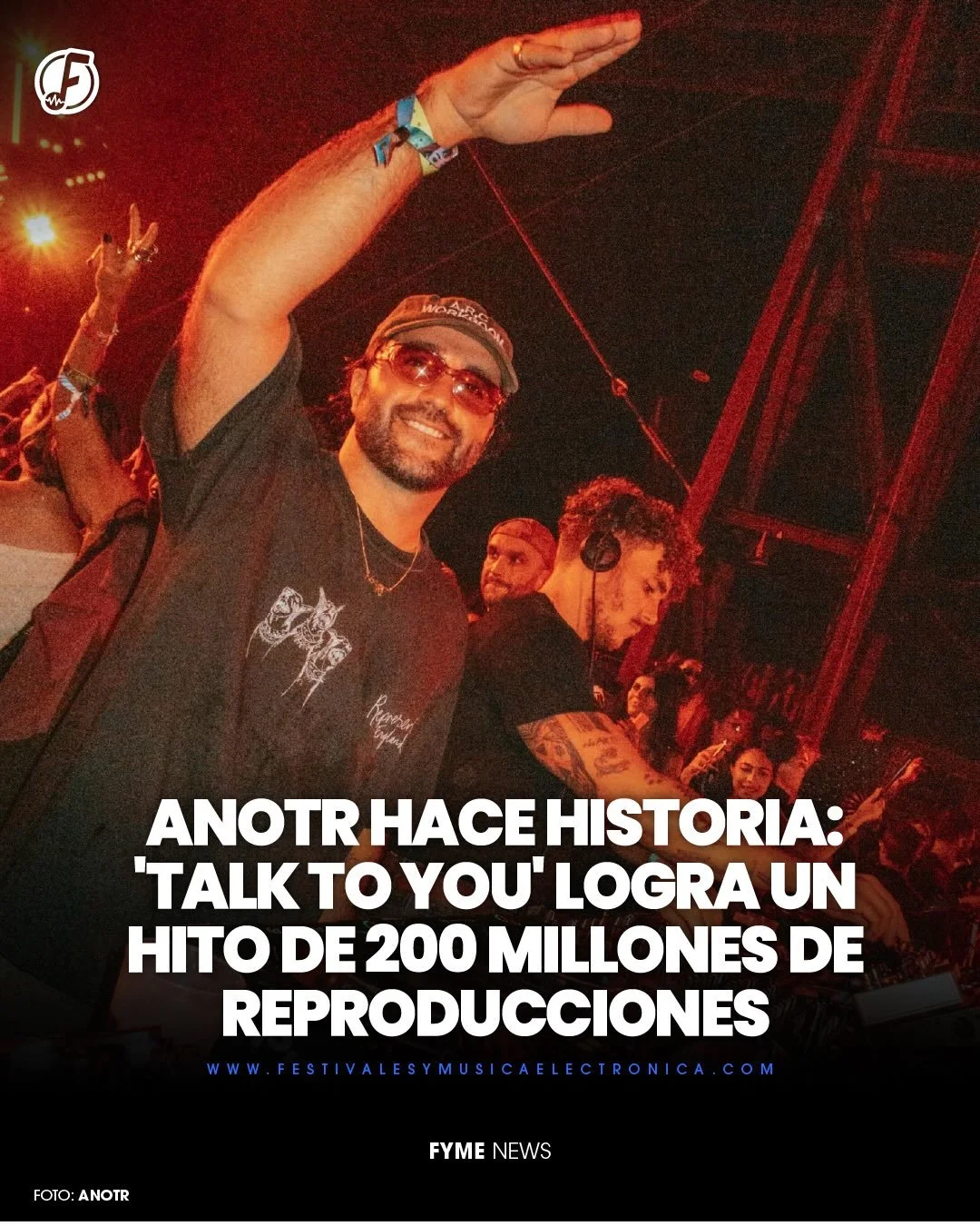 El hit global de @anotr titulado &ldquo;Talk To You&rdquo; junto a @54ultra acaba de superar los 200 millones de reproducciones en su perfil oficial de Spotify.✨

El tema, lanzado a principios de este a&ntilde;o, se convierte en su segunda canci&oacu