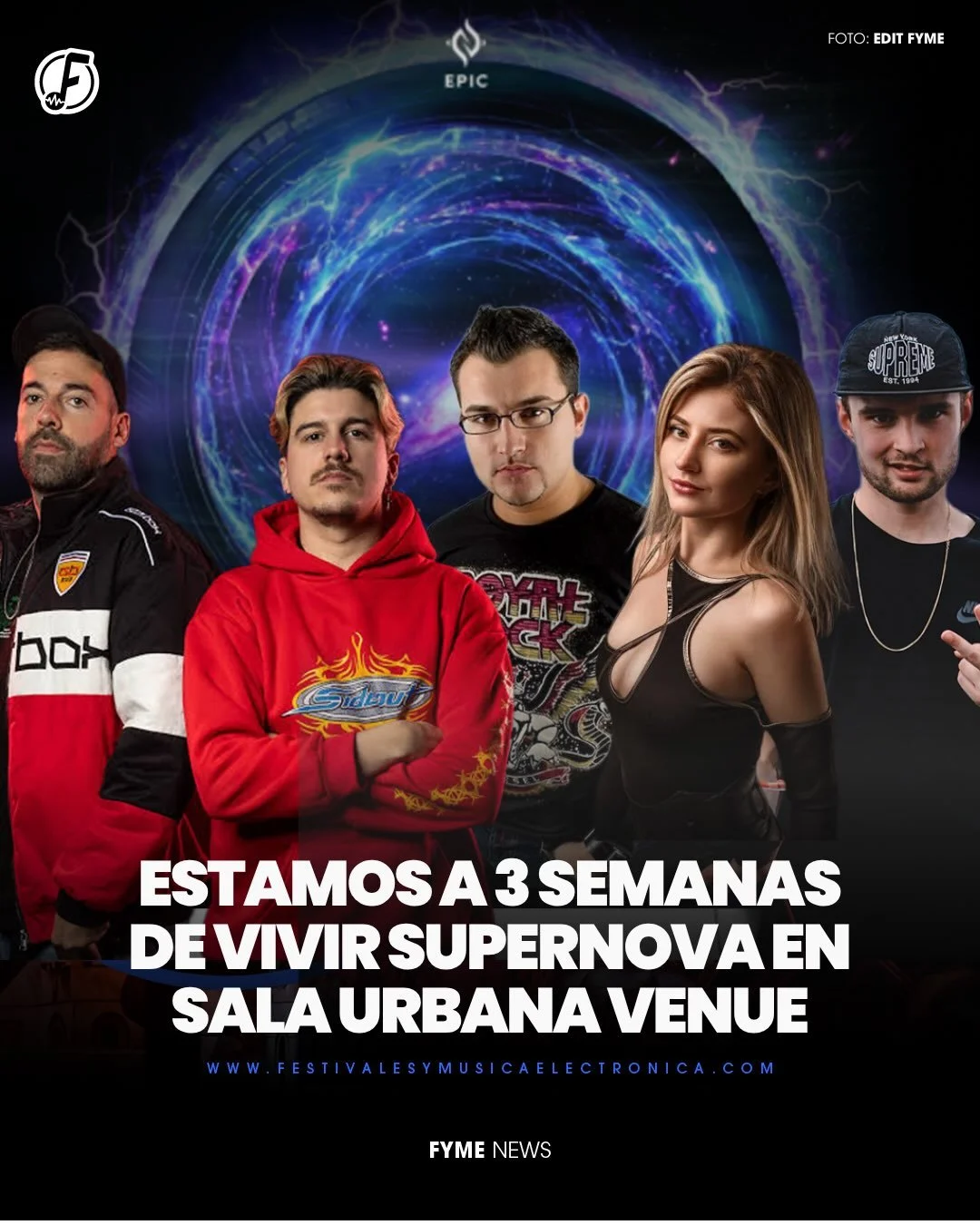 Estamos oficialmente a 3 semanas de vivir la experiencia de @epic_event_mexico SUPERNOVA. 🚨‼️

La explosi&oacute;n de Hardstyle m&aacute;s esperada se llevar&aacute; a cabo el pr&oacute;ximo s&aacute;bado 19 de septiembre de 2026 en @salaurbanavenue
