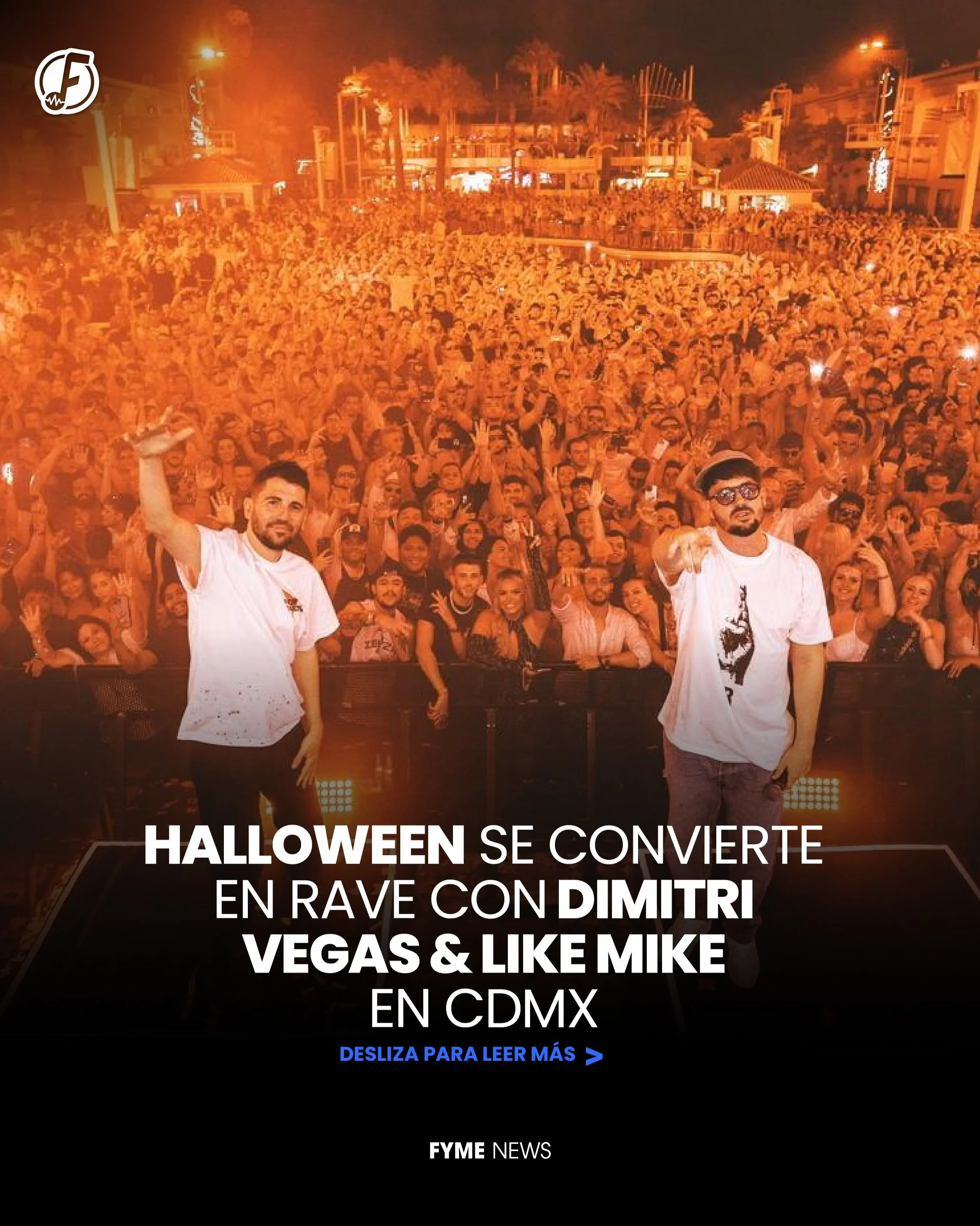 OLV&Iacute;DATE DEL DULCE O TRUCO👻

Este a&ntilde;o, Halloween se juega en otro terreno.
Porque cuando juntas disfraces, miles de ravers y un show de Dimitri Vegas &amp; Like Mike, el verdadero miedo es perd&eacute;rtelo. 🎃

&iquest;Te atreves?

No