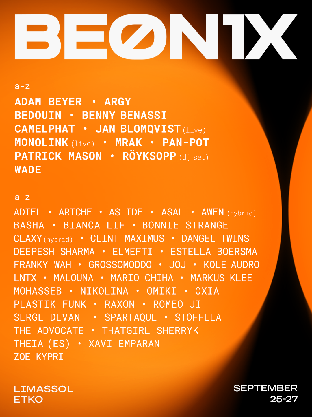El festival BEONIX revela el cartel internacional para su edición de 2026 en el histórico recinto ETKO de Chipre.