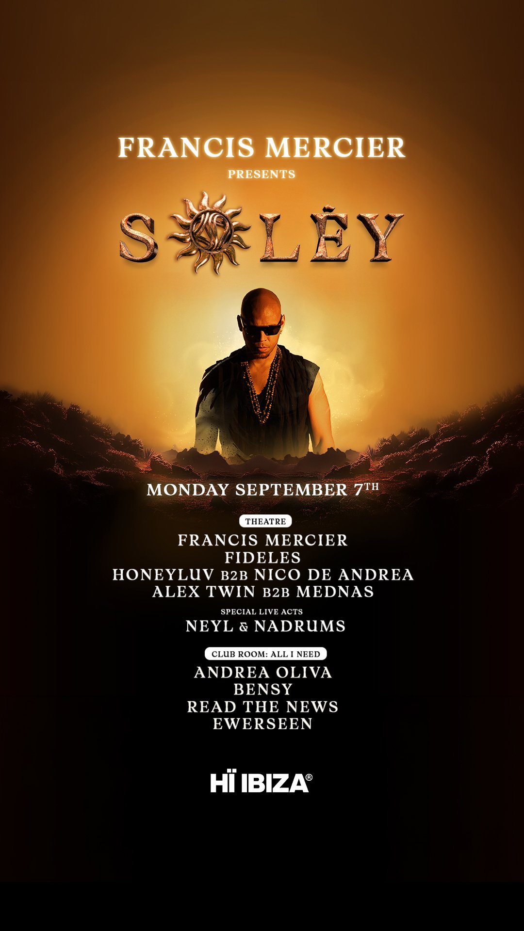 Comienza el mes de septiembre con la energía de Francis Mercier en Hï Ibiza