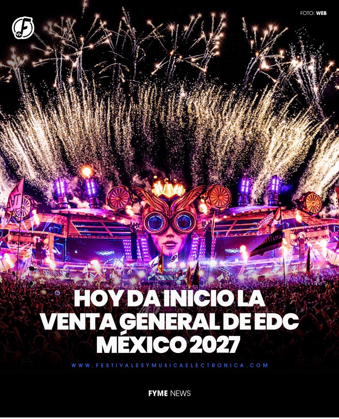 🎡✨ YA ES OFICIAL: LA VENTA GENERAL DE EDC M&Eacute;XICO 2027 YA COMENZ&Oacute;.

El momento de asegurar tu lugar en el cielo el&eacute;ctrico ya lleg&oacute;. 🌈⚡️
Tres d&iacute;as de m&uacute;sica, luces y bailar hasta no poder m&aacute;s.

🎟️ Com