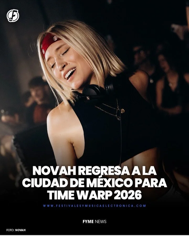 @novah.music regresa a M&eacute;xico para presentarse en el debut de @time_warp_mexico 🇲🇽🔥

Su presentaci&oacute;n est&aacute; programada para el s&aacute;bado 21 de noviembre en Expo Santa Fe M&eacute;xico, Ciudad de M&eacute;xico.

Esa misma jor