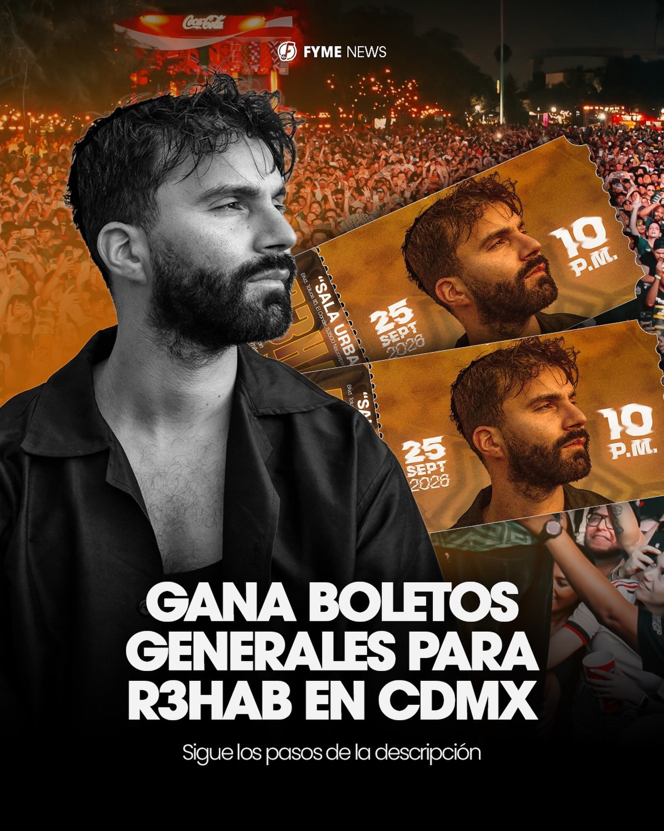 @fyme.off quiere llevarte a vivir una experiencia inolvidable para ver a @r3hab  este viernes 🚨‼️

Tenemos 4 pases individuales para que seas parte de una de las noches m&aacute;s esperadas de septiembre ✨

Para participar solo debes:
1️⃣ Seguir a @