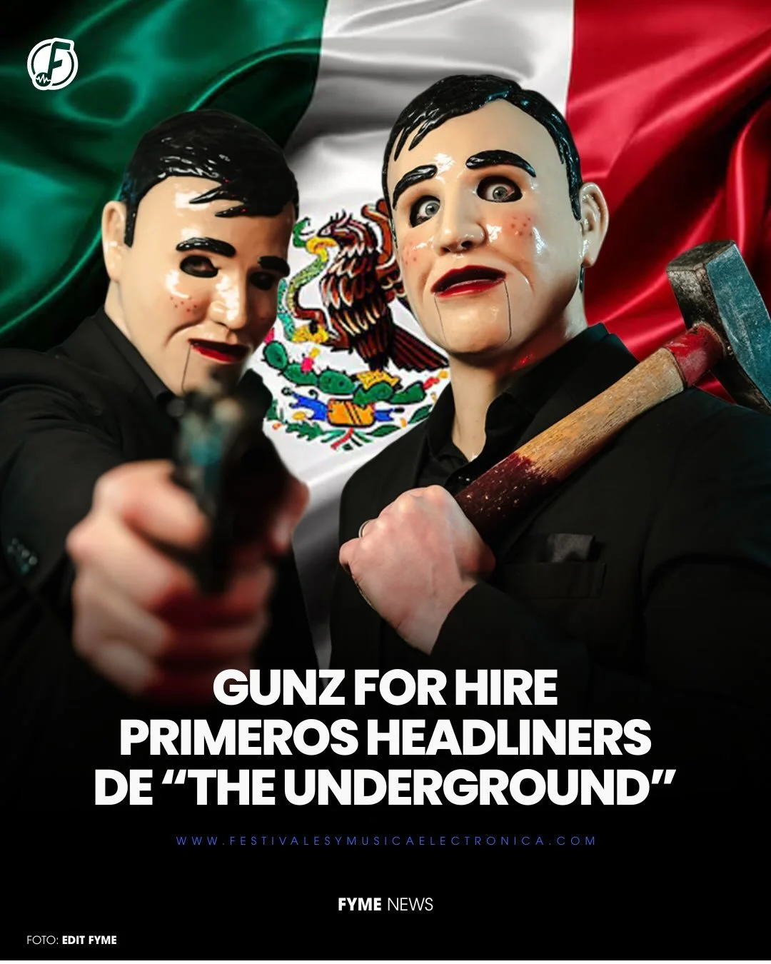 Los primeros headliners anunciados para @dedikted.festival THE UNDERGROUND ‼️🚨

@gunzforhire regresan a nuestro pa&iacute;s el 16 de enero a el Ex balneario ol&iacute;mpico en CDMX 📍

Los accesos est&aacute;n disponibles mediante @ticketapp.mx 🎟️
