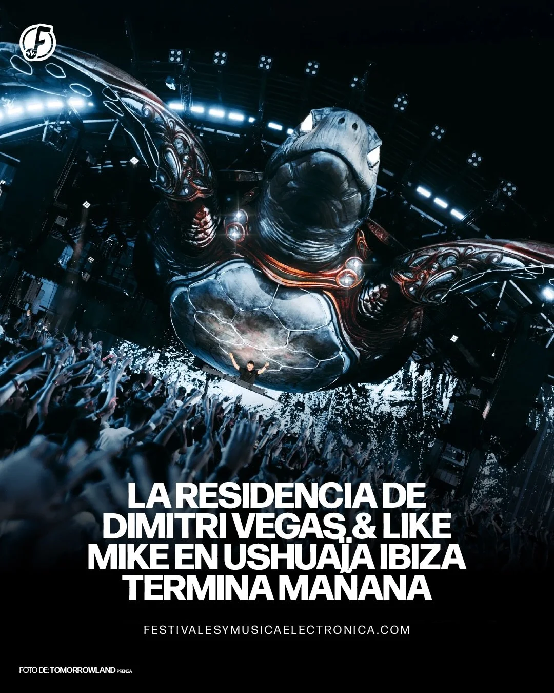 Despu&eacute;s de 19 fechas, Tomorrowland y Dimitri Vegas &amp; Like Mike cerrar&aacute;n ma&ntilde;ana su residencia en Ushua&iuml;a Ibiza. 🌊

Esta temporada llev&oacute; el universo de Planaxis al escenario de Playa d&rsquo;en Bossa, con una produ
