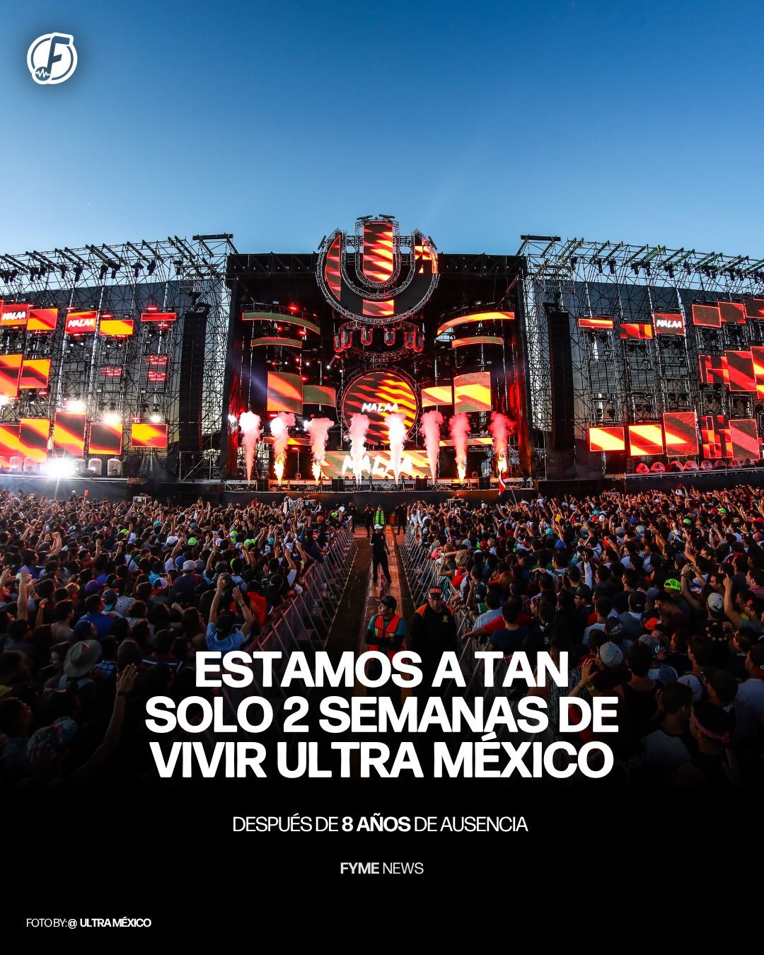 M&Eacute;XICO, ULTRA EST&Aacute; A NADA DE LLEGAR A NUESTRA TIERRA🔥

Tras 8 a&ntilde;os de su &uacute;ltima edici&oacute;n, @ultramexico est&aacute; a 2  semanas de llegar a nuestro pa&iacute;s. El lineup est&aacute; fuera de este mundo y promete co
