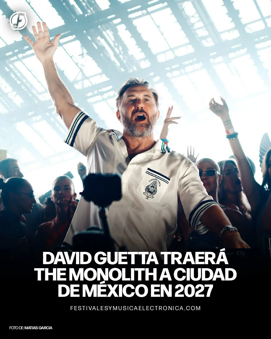 @davidguetta llega a M&eacute;xico en 2027🇲🇽🔥

Todo parece indicar que llega con &ldquo;The Monolith&rdquo;. Un concepto de show en vivo y gira mundial m&aacute;s ambicioso en la carrera de David Guetta, dise&ntilde;ado como una experiencia comple