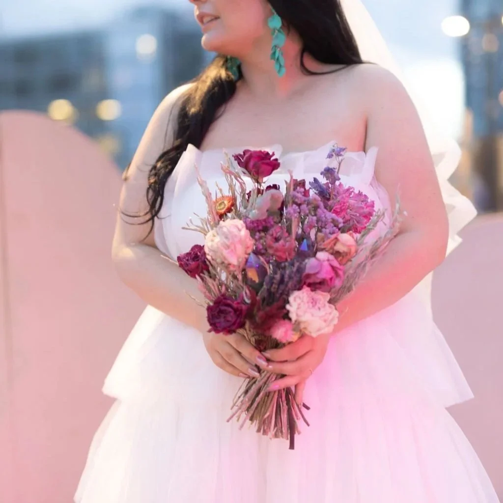 Dried flower wedding bouquet Canada