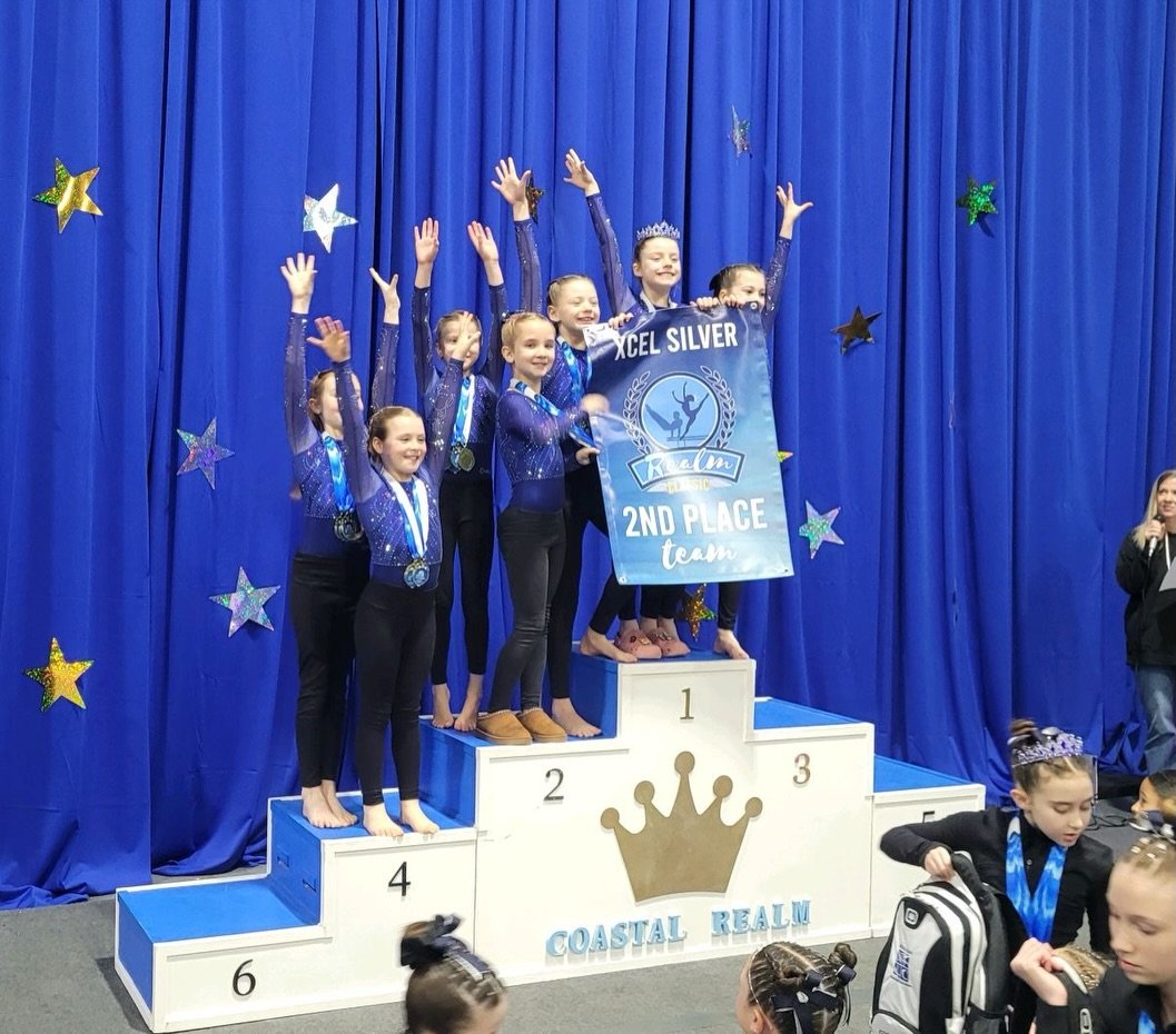 Xcel Bronze, Silver, Gold, &amp; Platinum teams competed at the Realm Classic this weekend! 💙🤸&zwj;♀️

🥈 Xcel Silver &ndash; 2nd Place Team Award
🌟 Additional State qualifiers 
🏅 Podium finishes across levels

And we can&rsquo;t forget the Floor