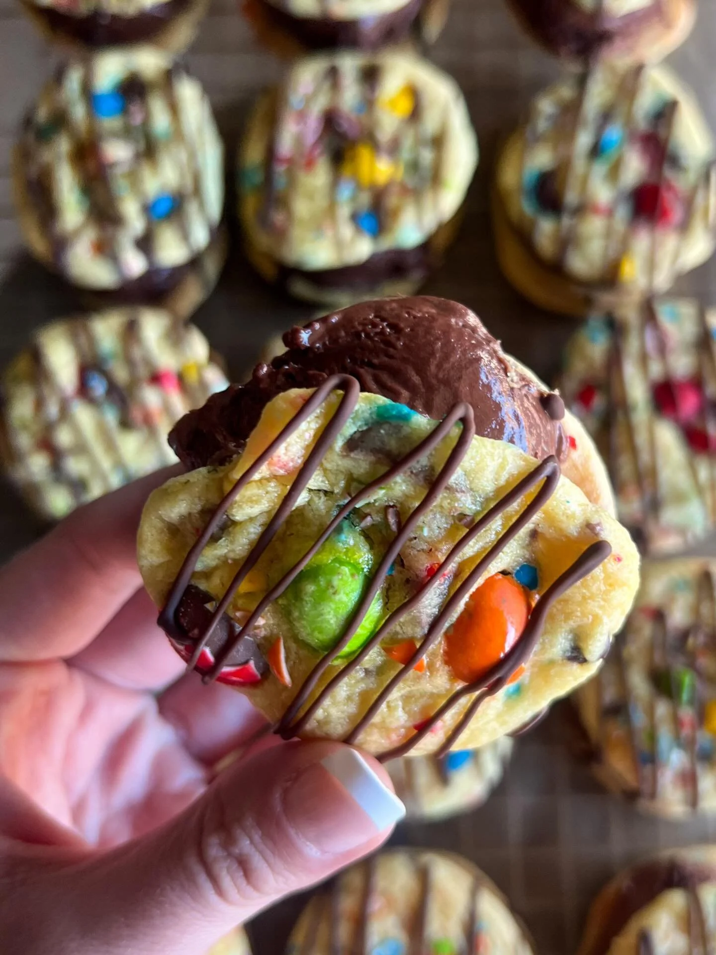 &bull;CADBURY EGG CRUNCH&bull; 🐣🍫
Sugar cookies loaded with Cadbury mini eggs + creamy chocolate ice cream

#funkyfrostwich #cadburyminieggs #cadburycookies #easterbasket #eastercookies