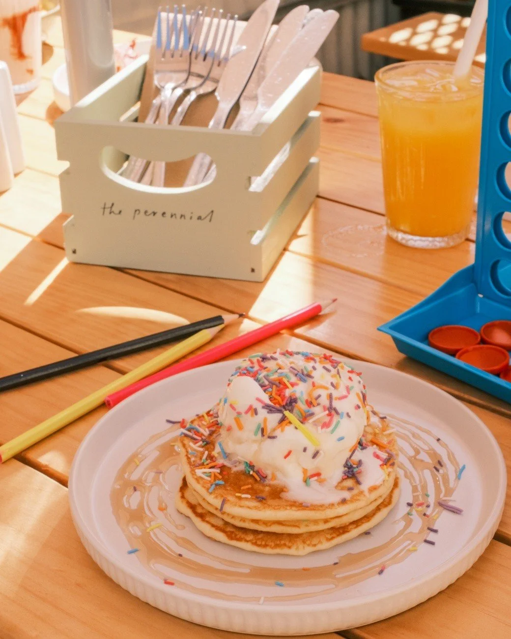 Treat that little kid inside you. Or the real one to keep them occupied whilst you caffeine up. Either way, these are for everyone 🥞

buttermilk pancakes w/ vanilla ice cream, maple syrup &amp; sprinkles

@visitwaggawagga #visitwagga #wagga #waggawa