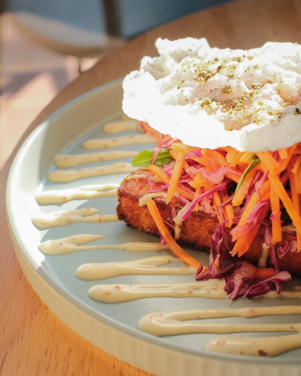 It's back! 👏

This is our sweet potato &amp; kimchi fritter. We always try to come up with exciting new versions of the humble fritter, but whenever we do everyone asks when this one is coming back. Every time. Without fail. It's that good.

So we d