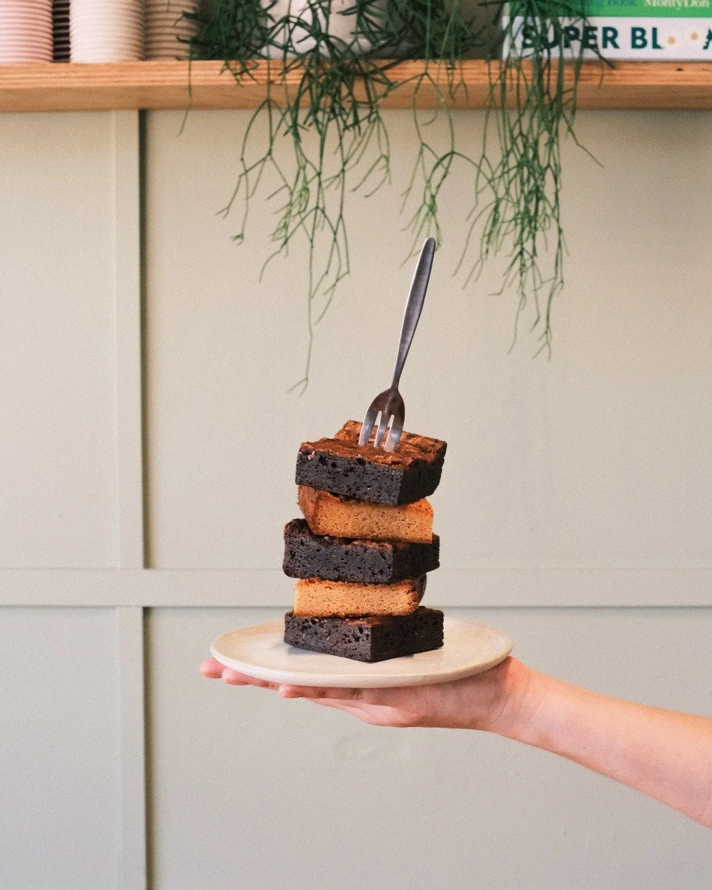 Choc Rosemary Brownie or White Choc Miso Blondie?

Why not both?!

Why not multiple of both stacked sky high?! We'll do it if you ask 😜

Baked in house &amp; available on the front counter every day 🌿

#visitwagga #wagga #waggawagga