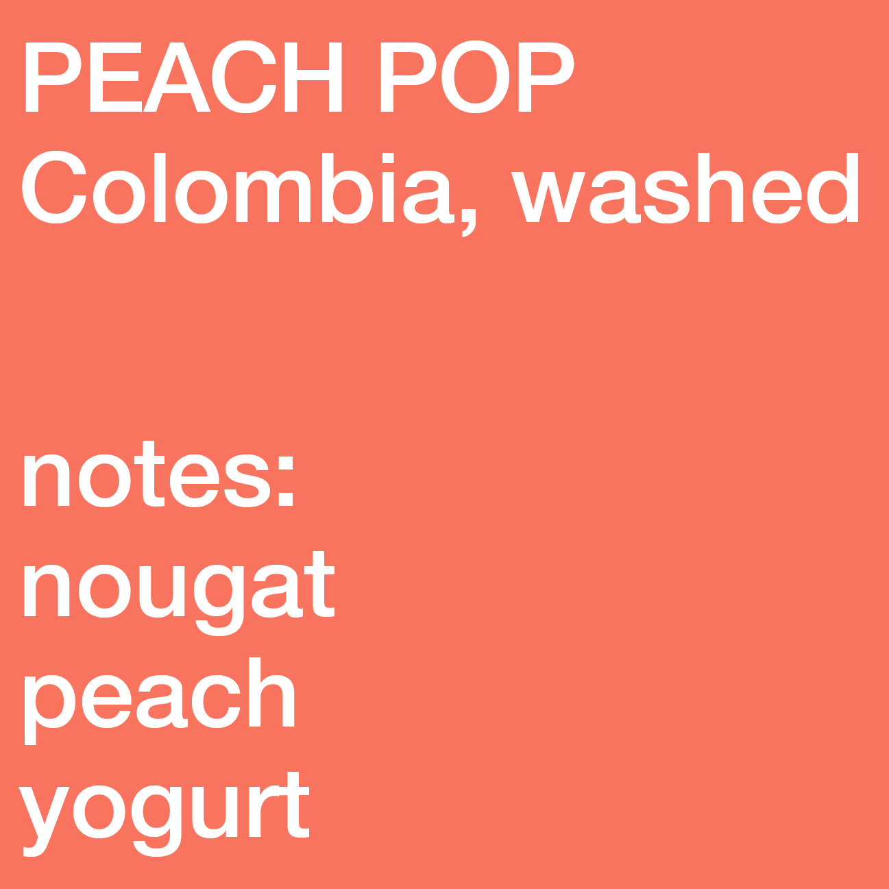 peach pop colombia, washed, cenicafe 1, huila, kahvipaahtimo, pienpaahtimo, tampere, kahvi, kahvila, erikoiskahvi, specialtycoffee, coffeeroastery, roastery, coffee, filter coffee, hand brew, pour over, käsiuutto, aeropress, espresso, cappuccino
