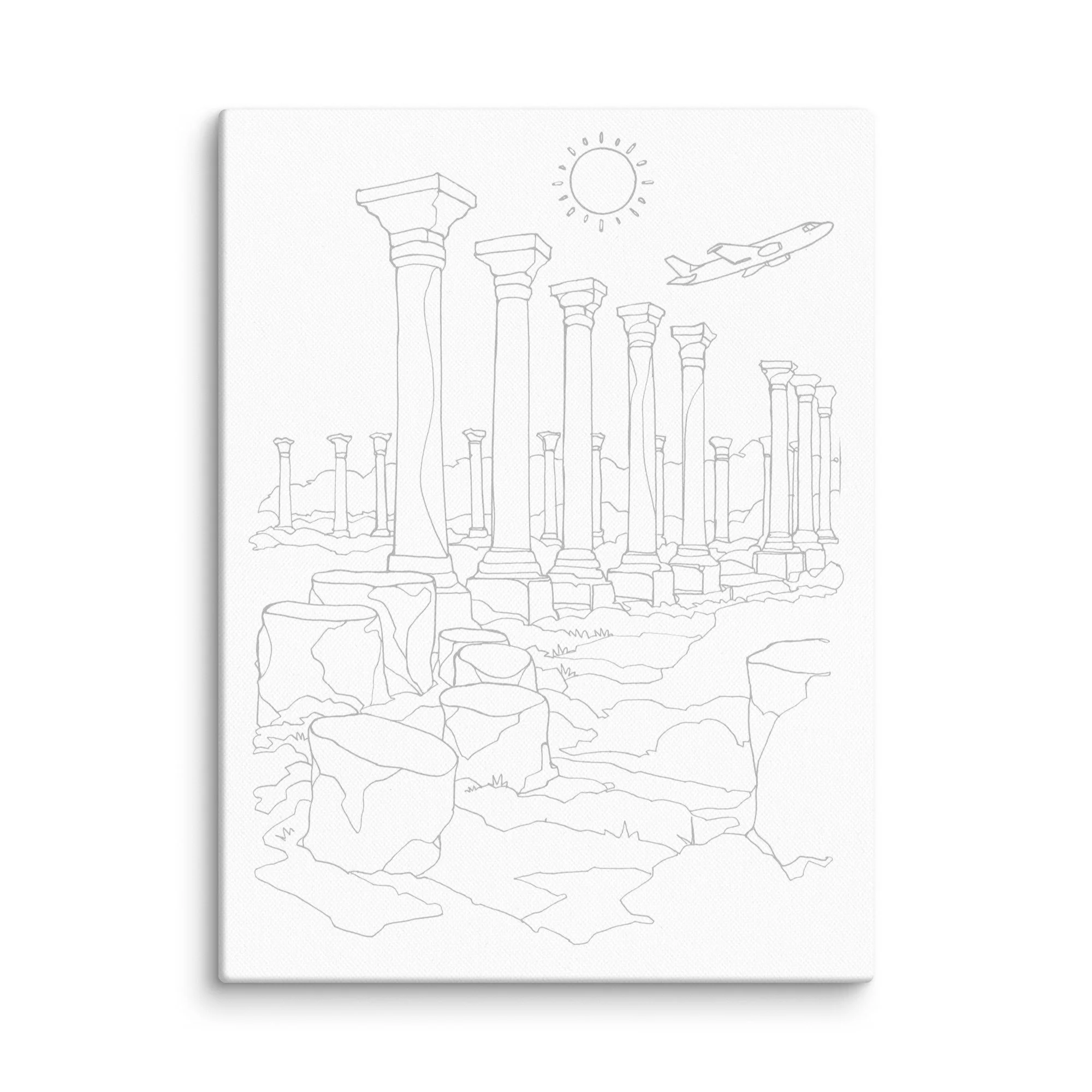 Outline Canvas of Ancient Salamis: Paint Cyprus’s Historic Gem with ...