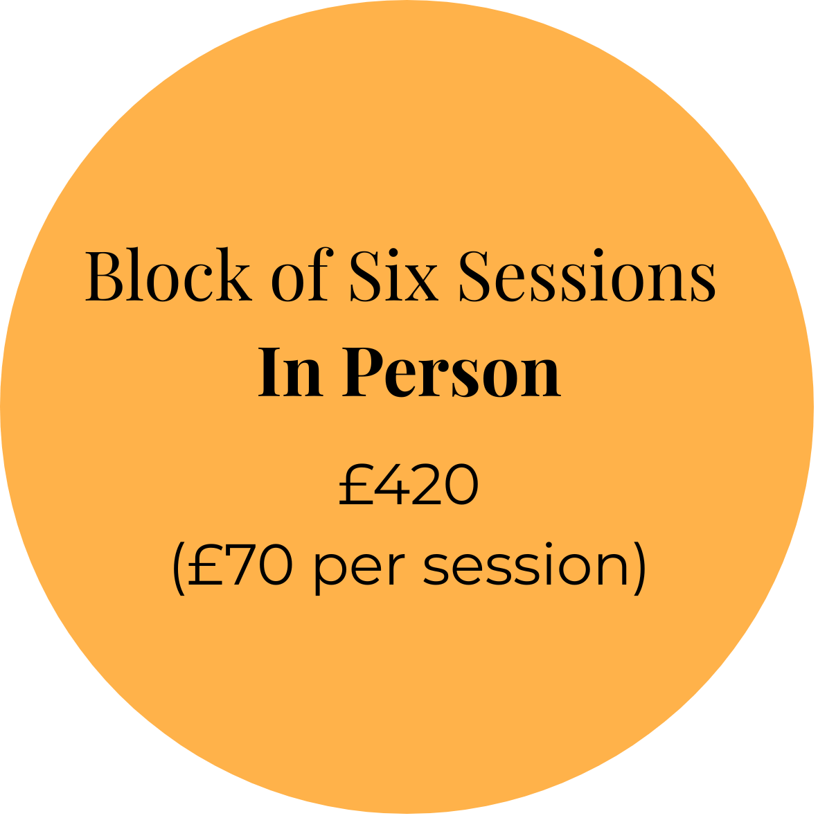 Block of 6 Face-to-Face Counselling Sessions