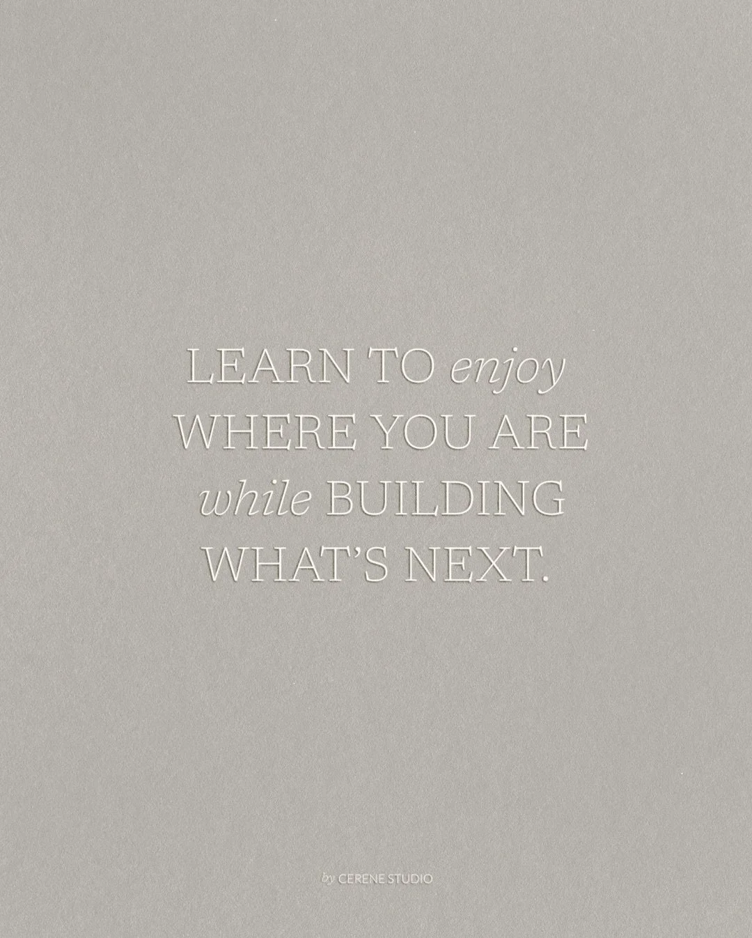 A little reminder to myself and maybe to you too 🤍

It&rsquo;s easy to get caught up in what&rsquo;s next. I&rsquo;m always dreaming about the future... what my business could become, where I want to travel, the life I&rsquo;m building. And while it