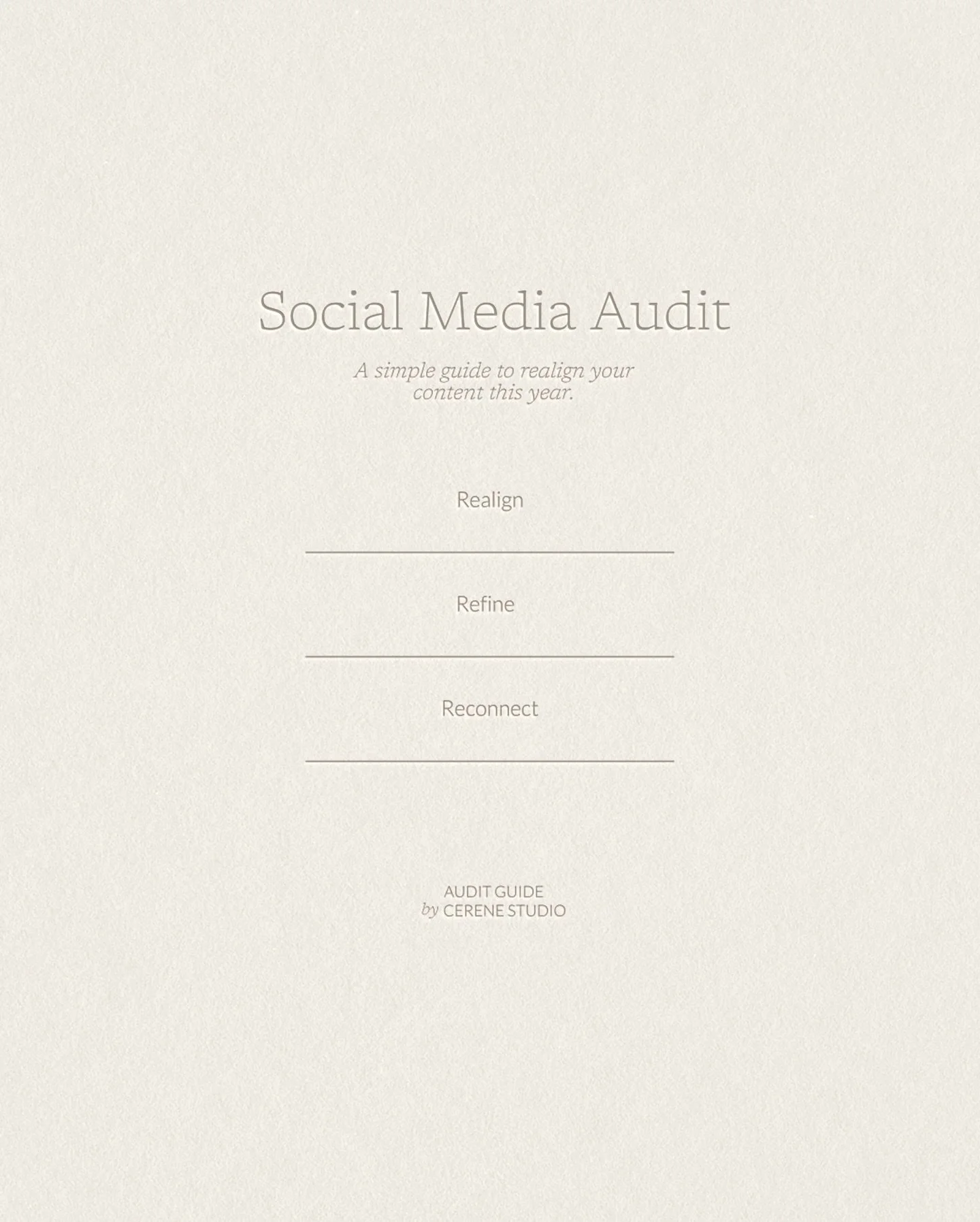 January always feels like a good time to pause and realign how your brand is showing up online.

I put together this social media audit as a practical guide you can work through at your own pace. It's such a good way to reflect on what&rsquo;s workin