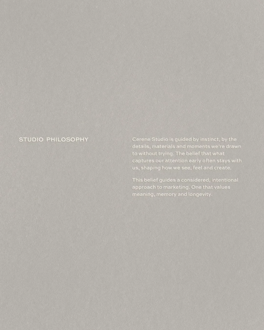 Our philosophy.
Guided by instinct. Built with intention.