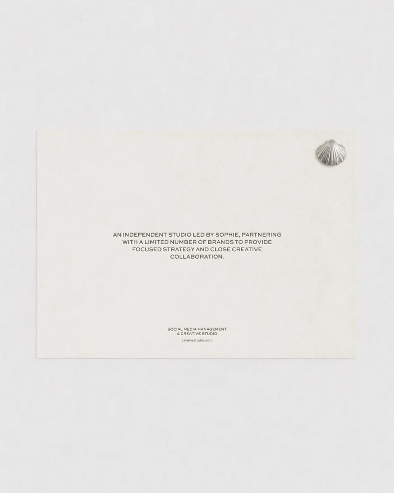 Working independently means every project is developed directly with me - from shaping the strategy to refining the visual details.

No layers, no handovers. Just clear direction and close collaboration.

Now booking SS/26 partnerships.

Limited spac