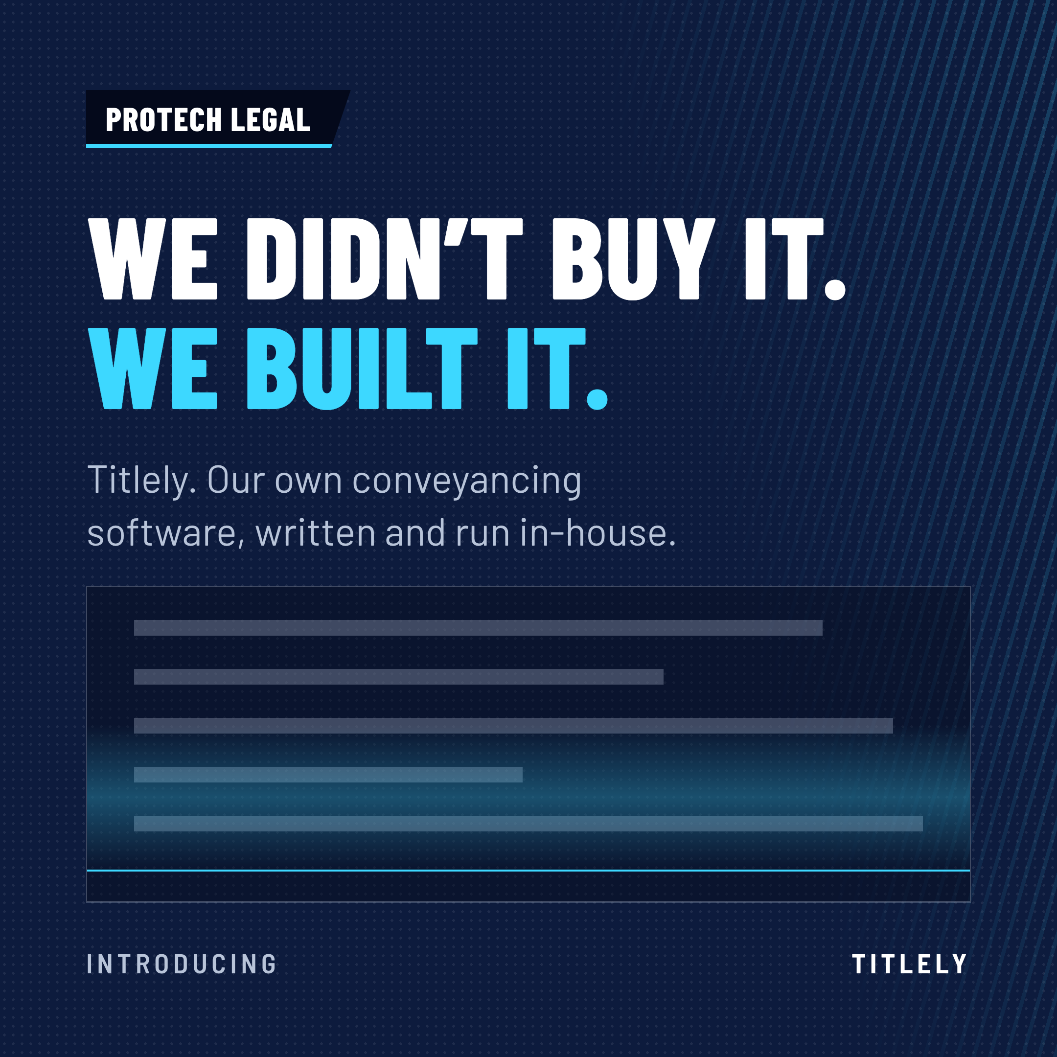 Why We Built Our Own Conveyancing Software