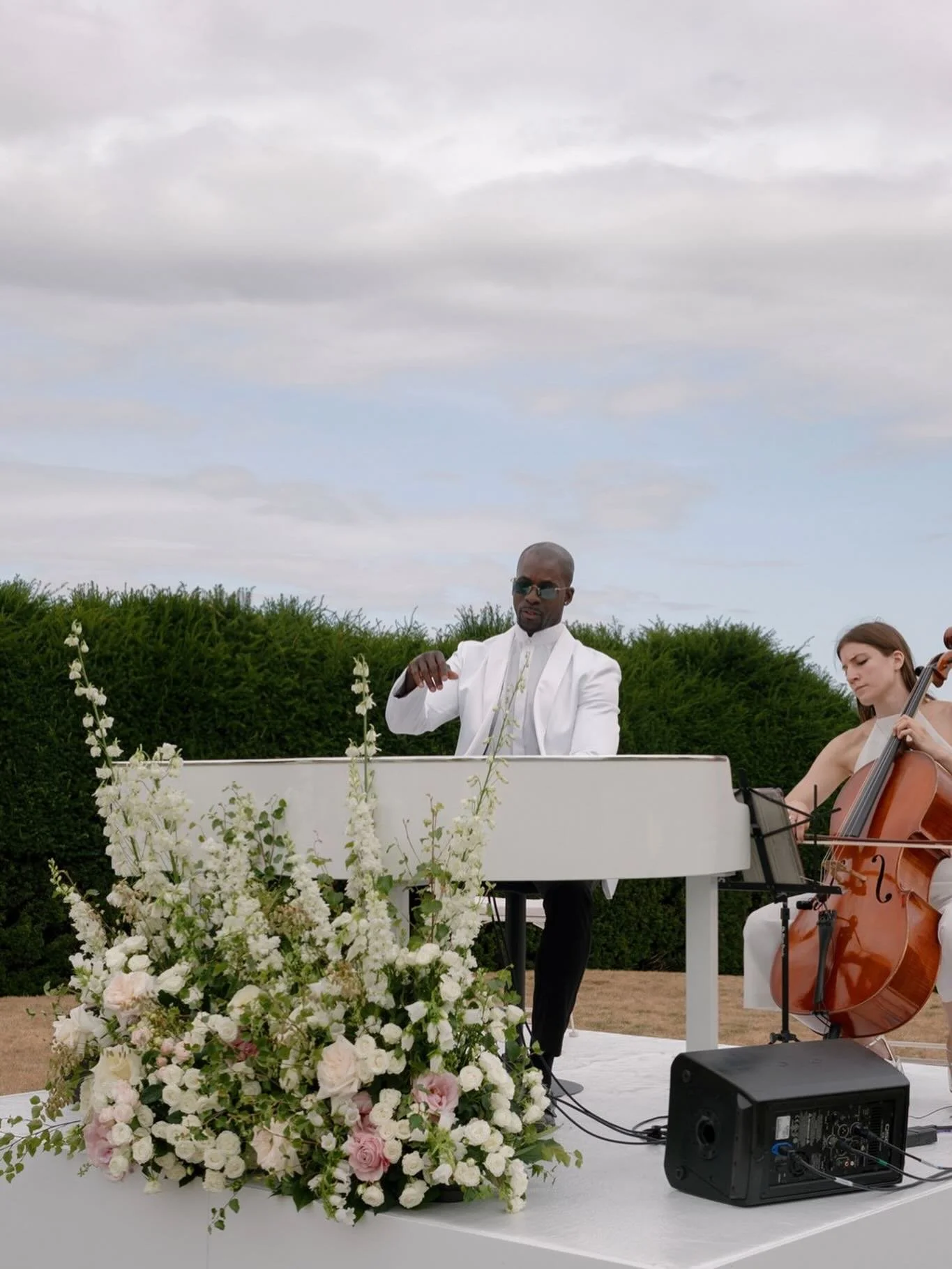 THE INEVITABILITY OF THE UNEXPECTED // 
.
Last summer, the extraordinary pianist and composer @okiemofficial took to the stage at Somerley House, accompanied by his duo of violin and double bass, to provide the soundtrack to a beautiful outdoor cerem