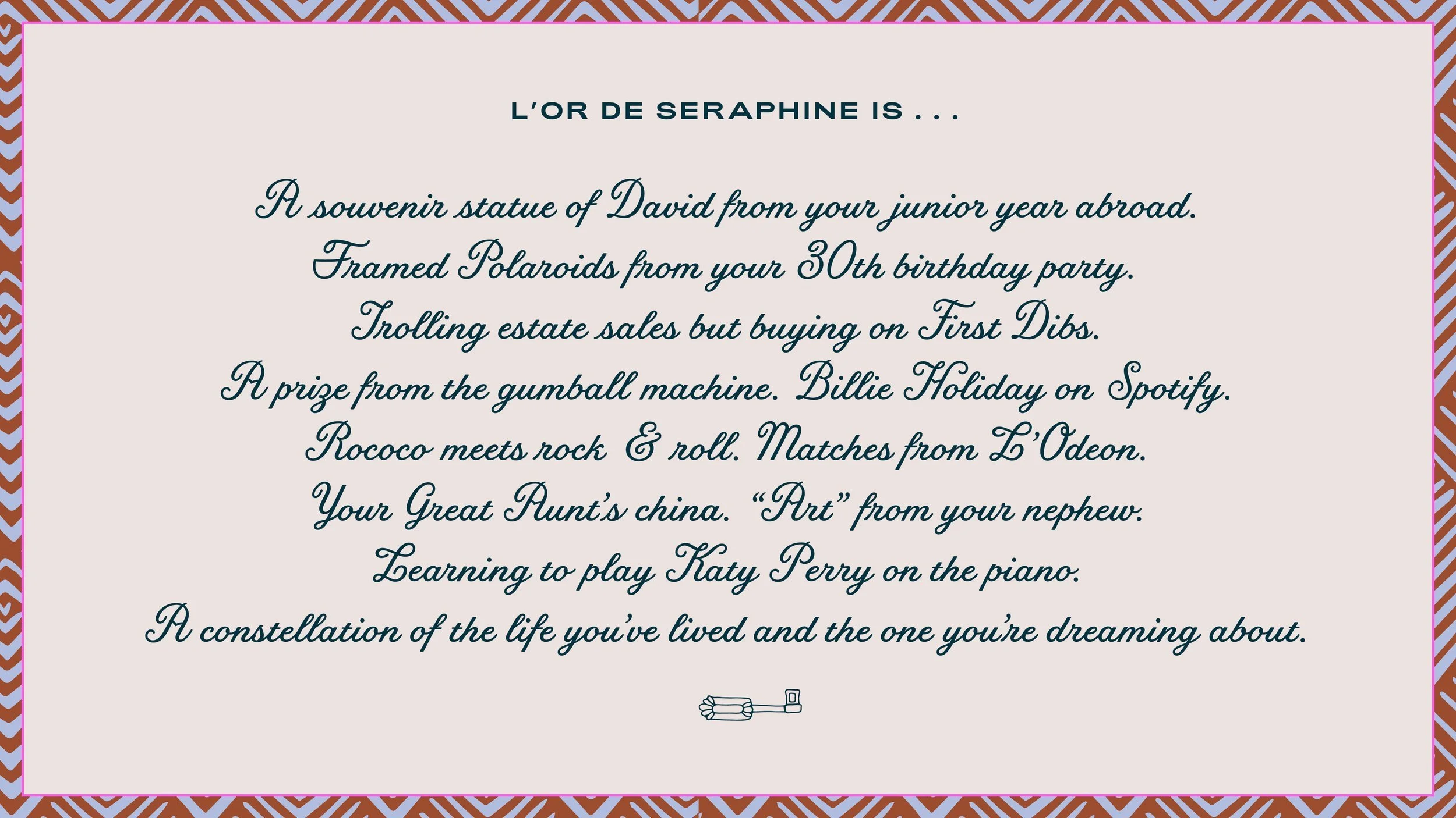L'or de Seraphine brand photography art directed by Letter A — copywriting