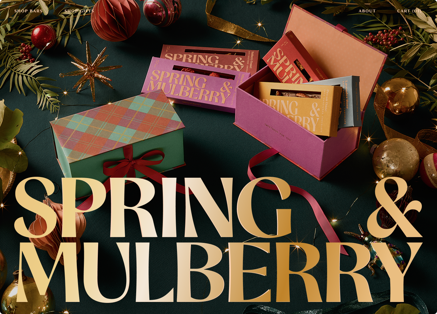 Spring & Mulberry Holiday Home Page Design by LETTER A