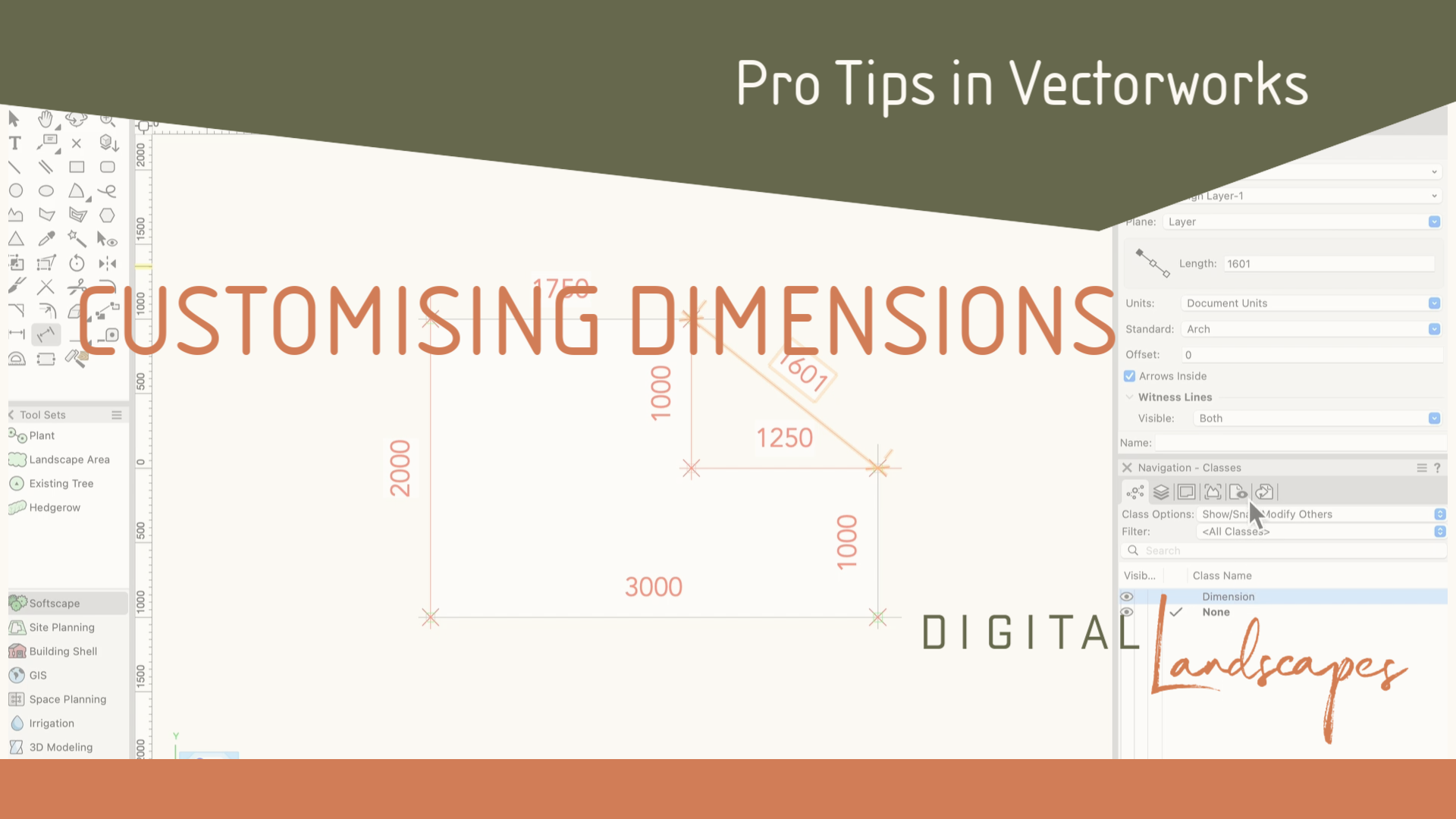 Pro Tip: Customising dimensions in Vectorworks