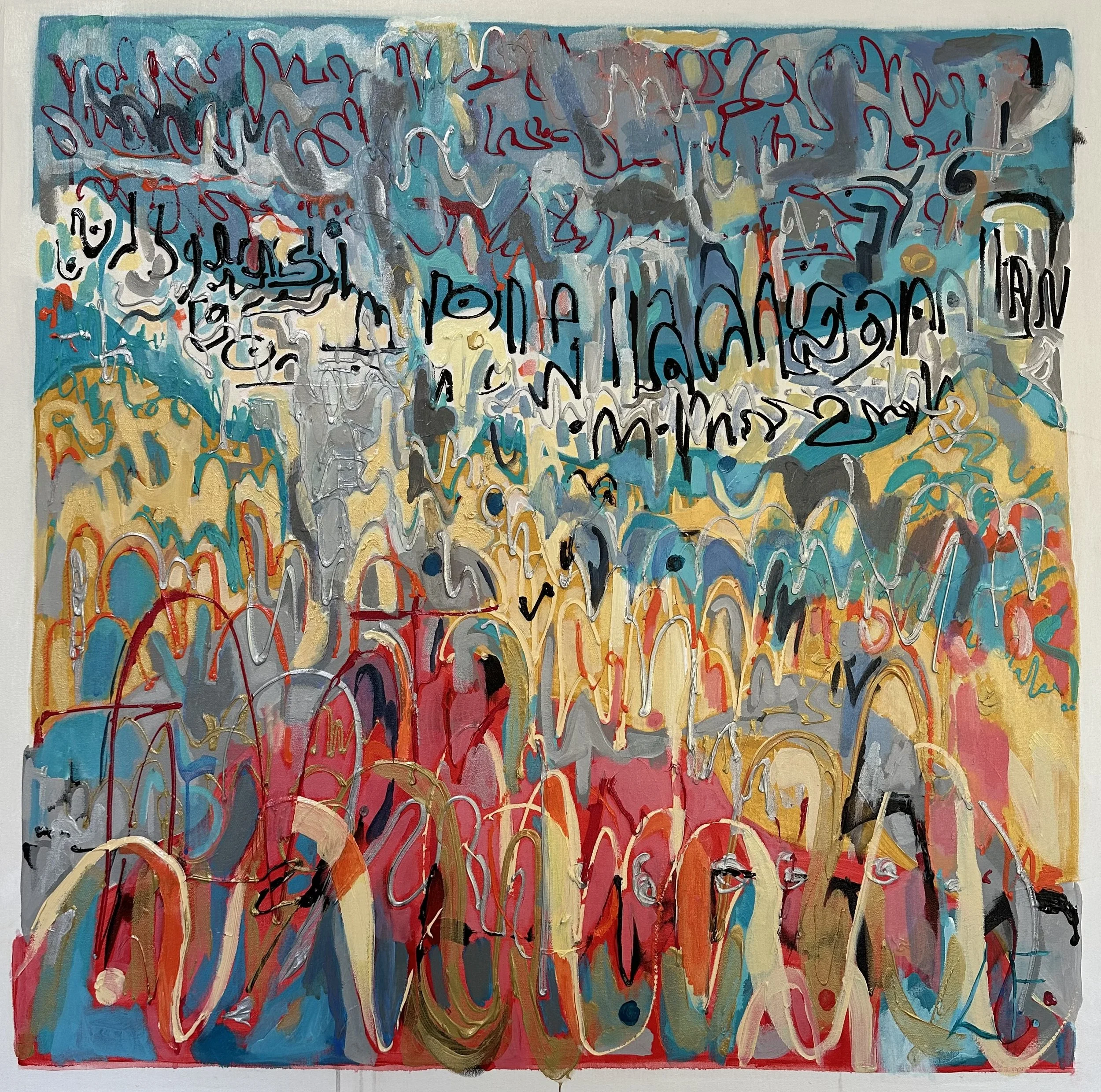 'Chatter' Artful Script series 1 metre sq available