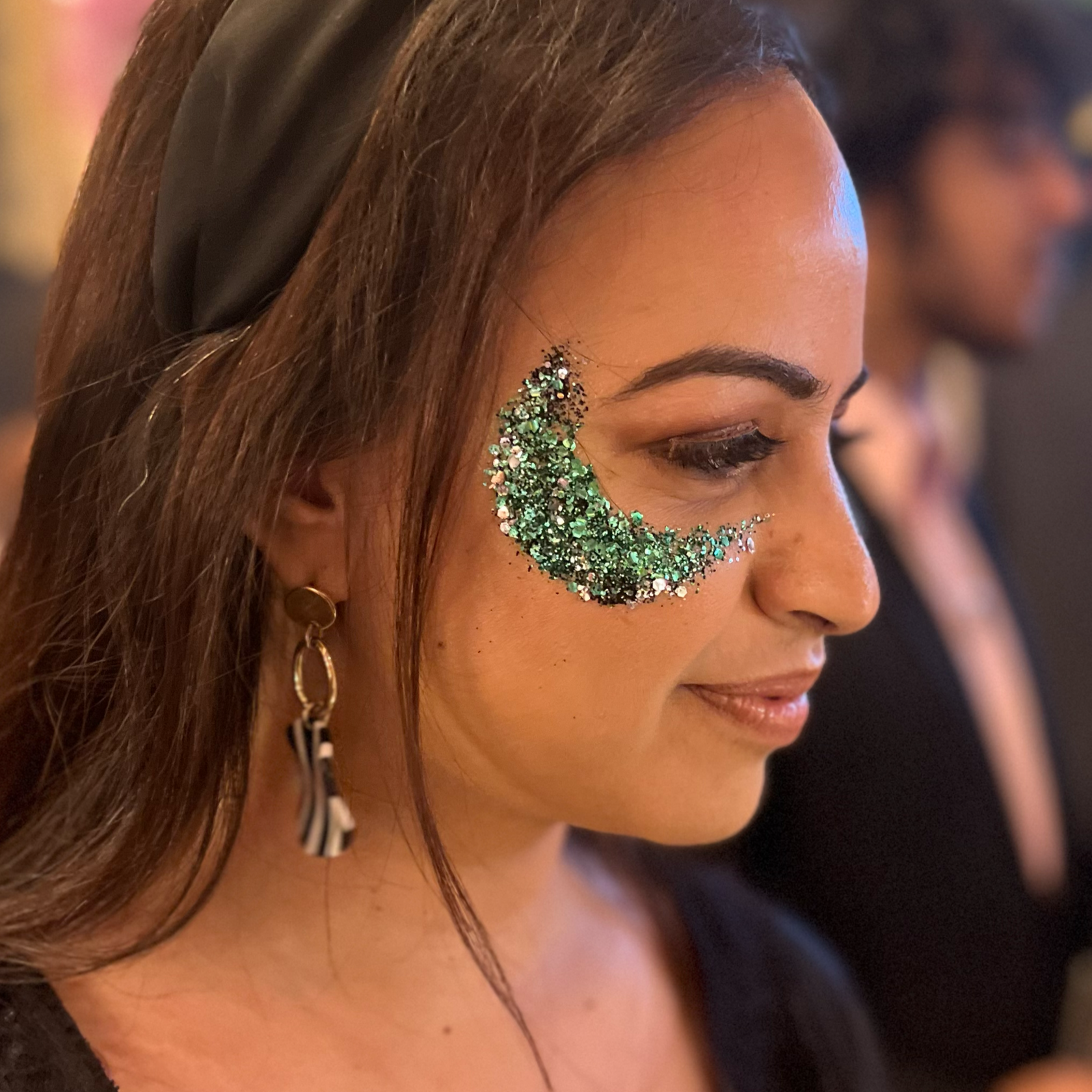 Glitter Crescent Half Moon